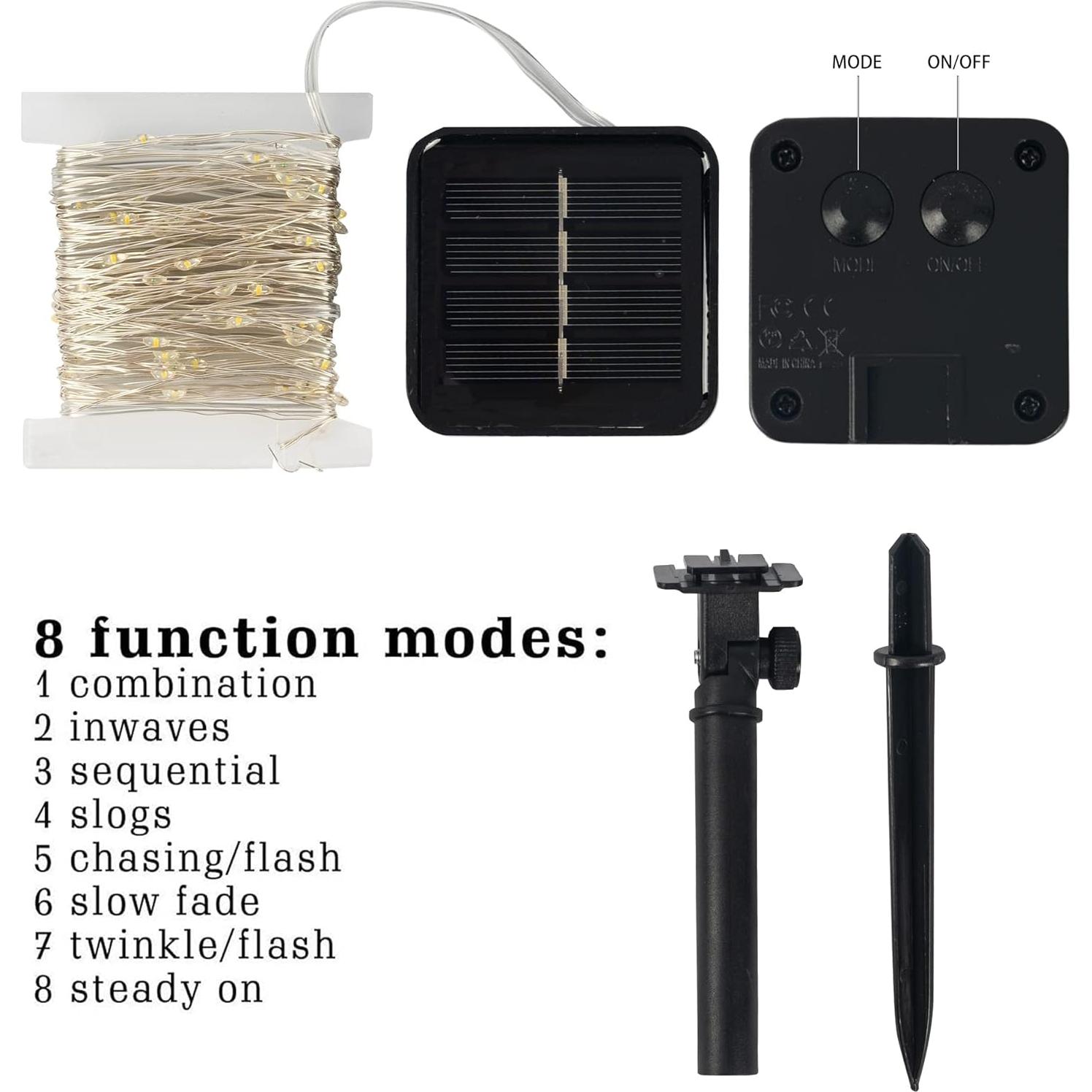 Luces de Cadena Solares Dazzle Bright 2 Paquete 12m 240LED