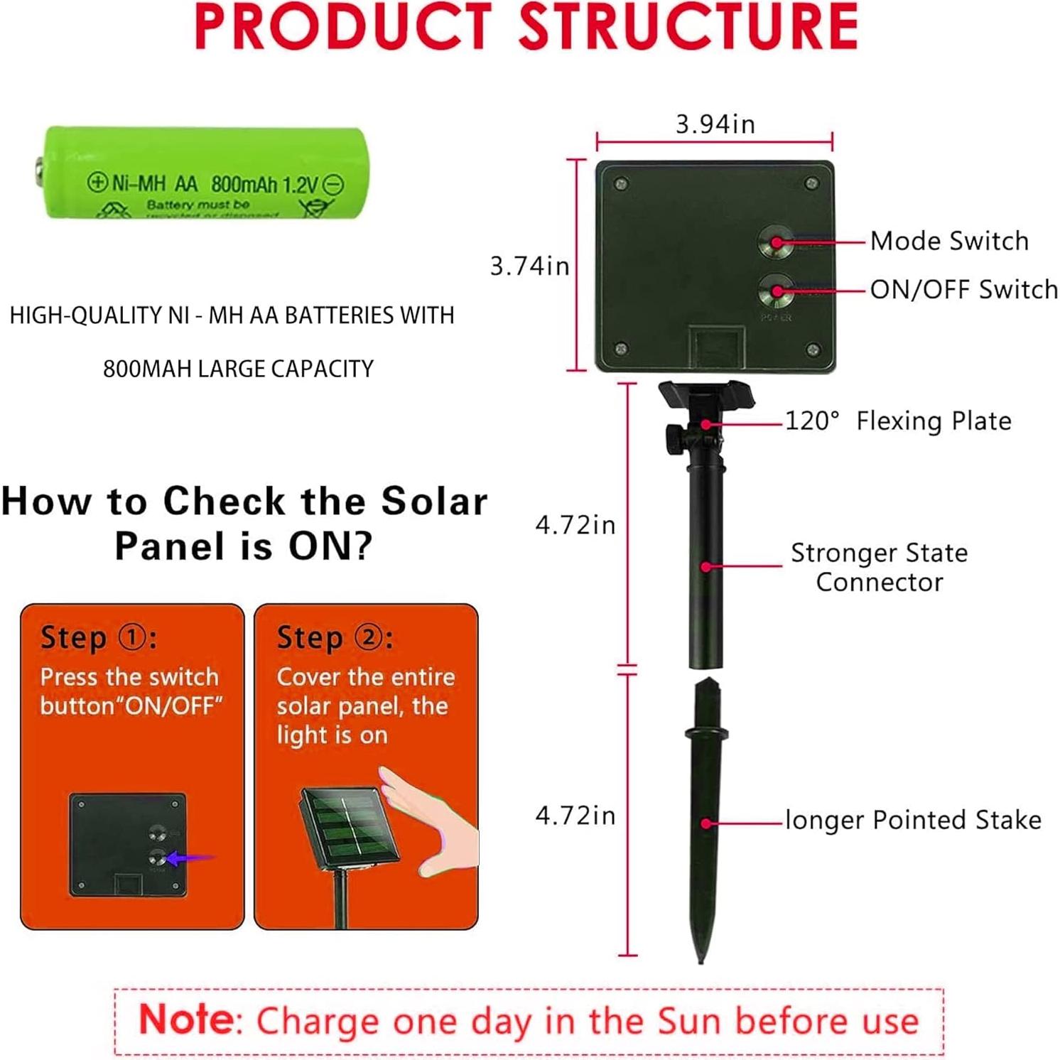 Luces de Cadena Solares Dazzle Bright 2 Paquete 12m 240LED