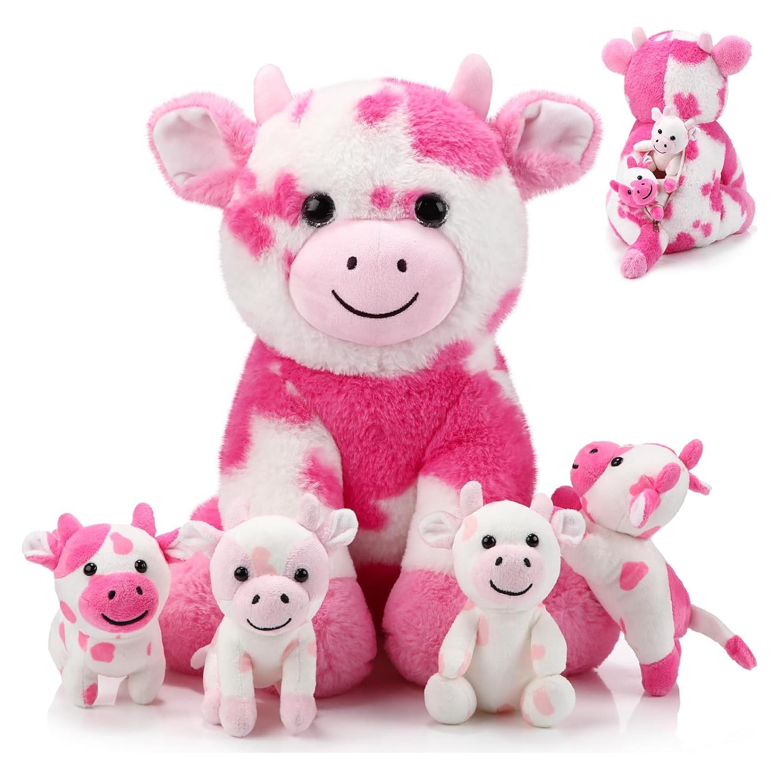Conjunto de 5 Animales de Peluche Vaca Sumind 40x30x15 cm