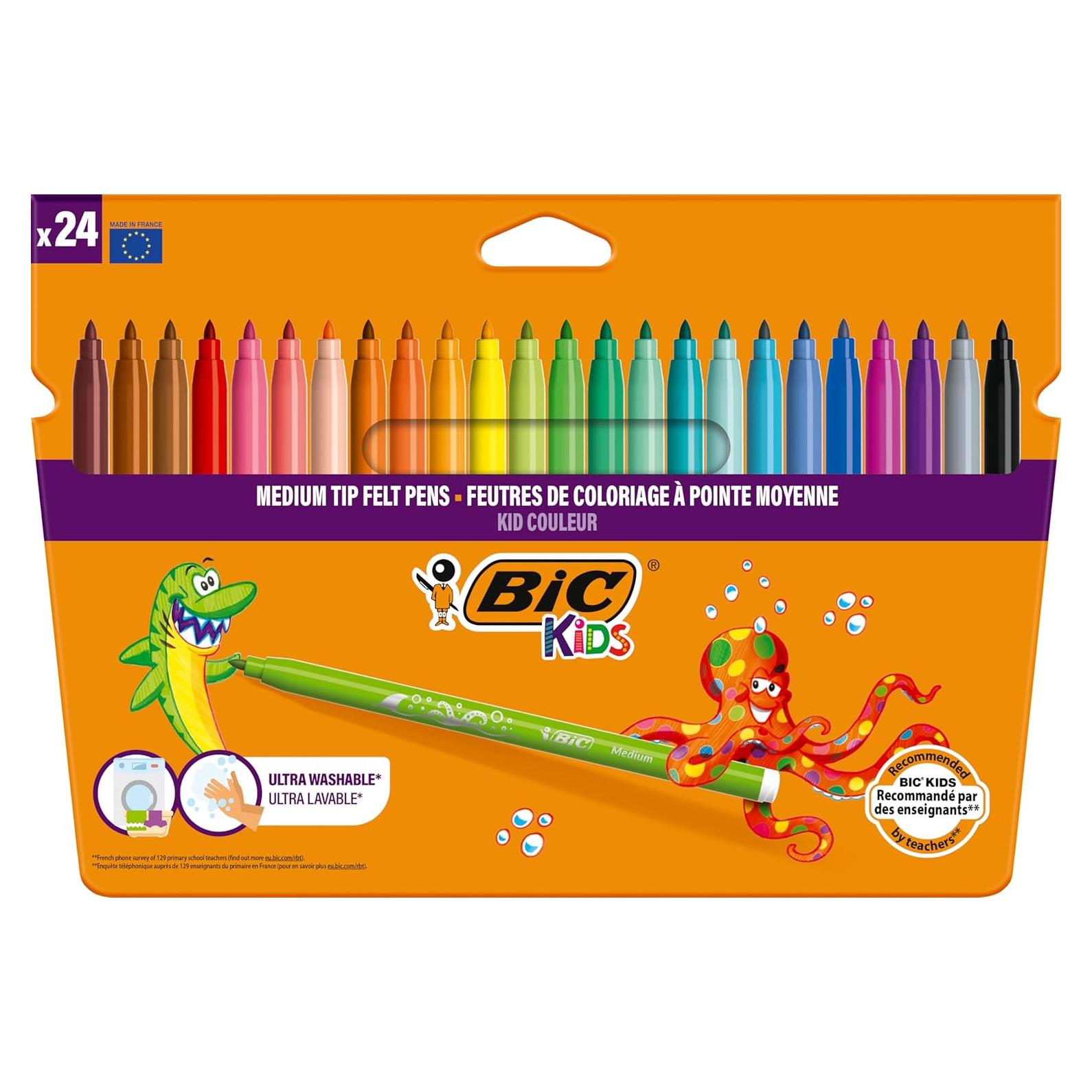 Rotuladores BIC Kids Kid Couleur 24 Colores Punta Fina