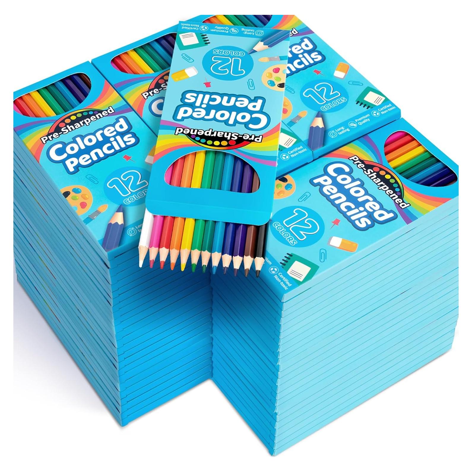 Lápices de Colores Jyusmile 96 Paquetes 12 Colores Vibrantes