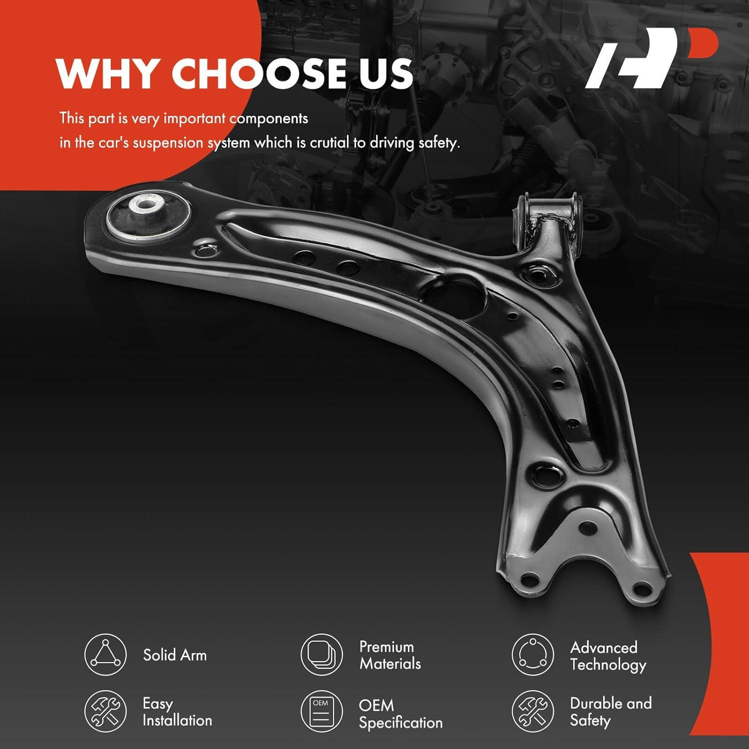 Brazo de Control Inferior Derecho A-Premium para Volkswagen y Audi