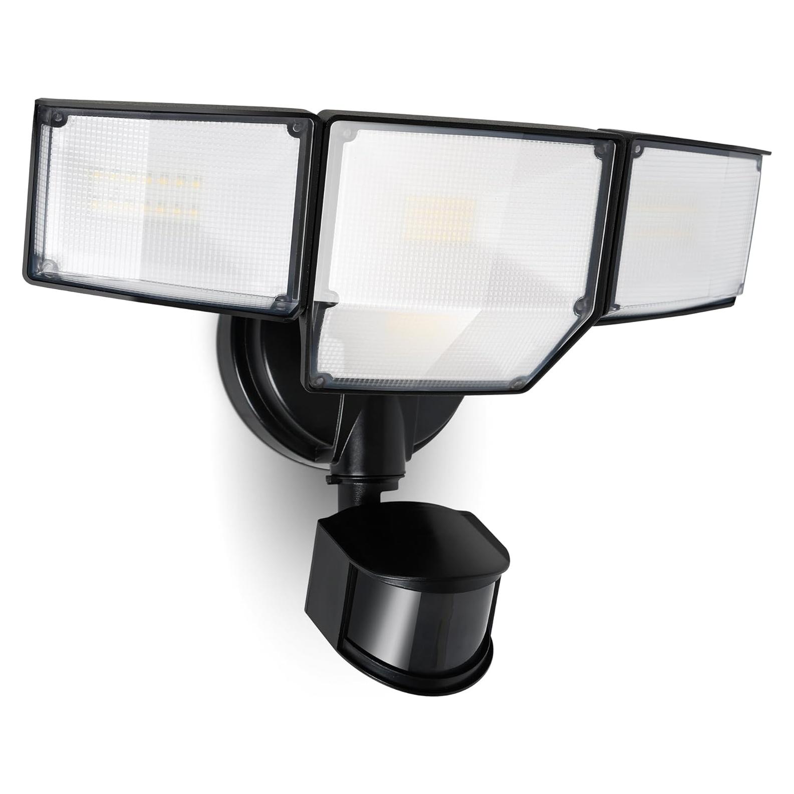 Luz de Seguridad LED LUTEC 80W 9000LM 4 Cabezas IP65