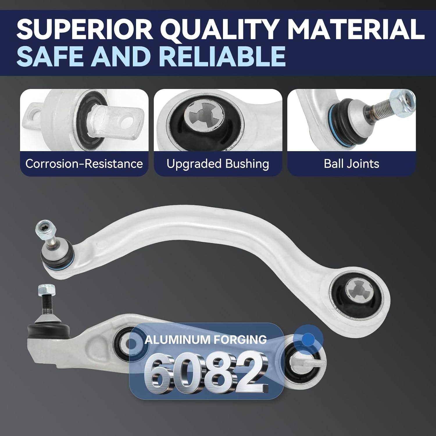 6 Piezas Brazo de Control Frontal UGFC para Tesla Model 3 2017-2021