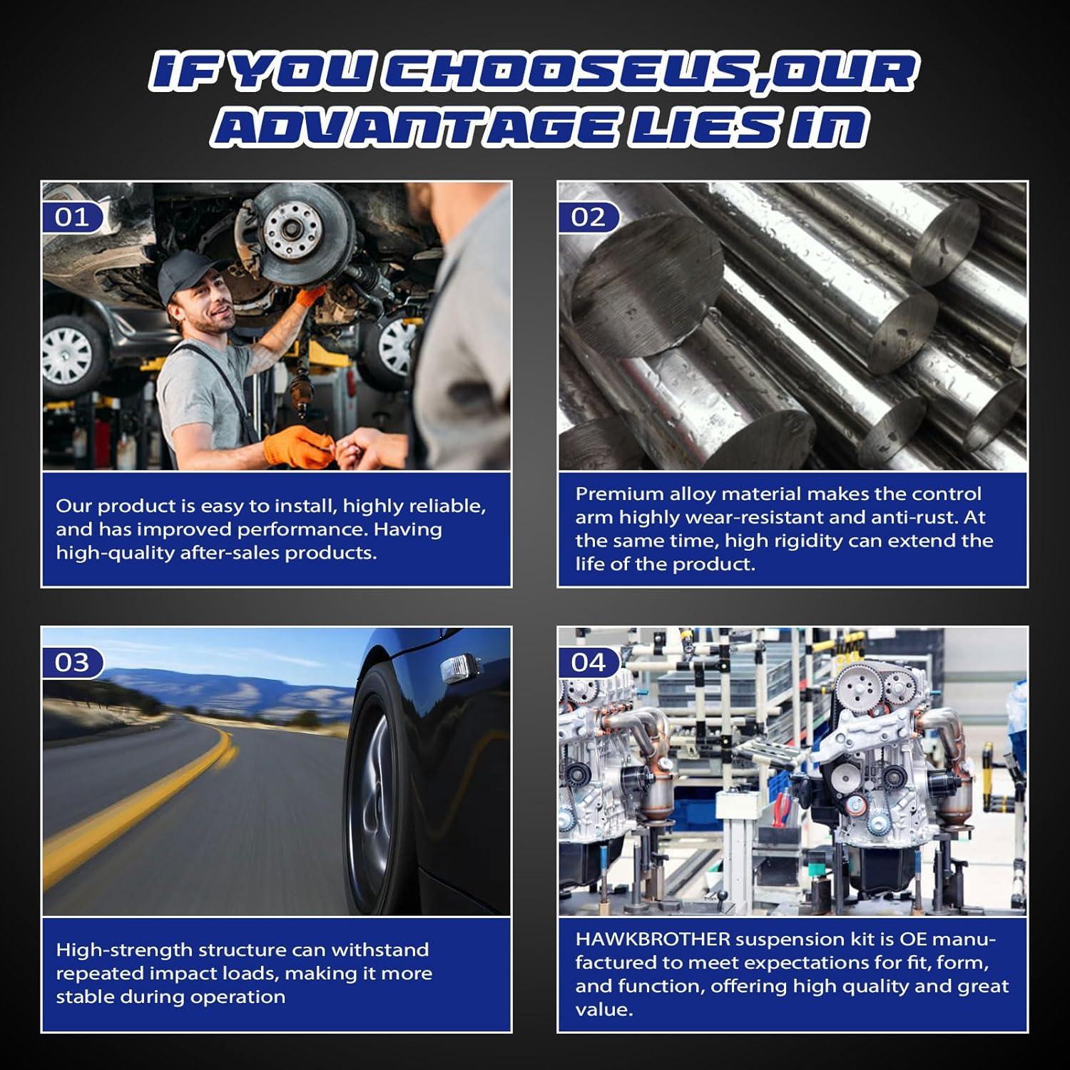 12 Piezas Brazo de Control HAWK BROTHER para BMW 528i 535i