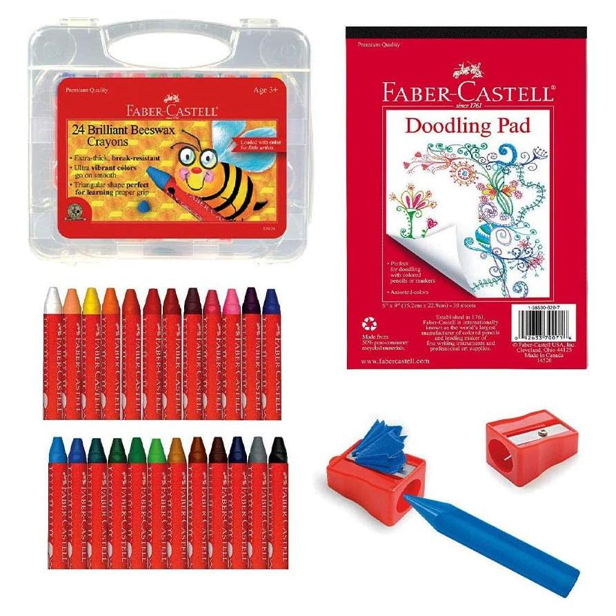 Set de Crayones de Cera de Abeja Faber-Castell 24 Pzs