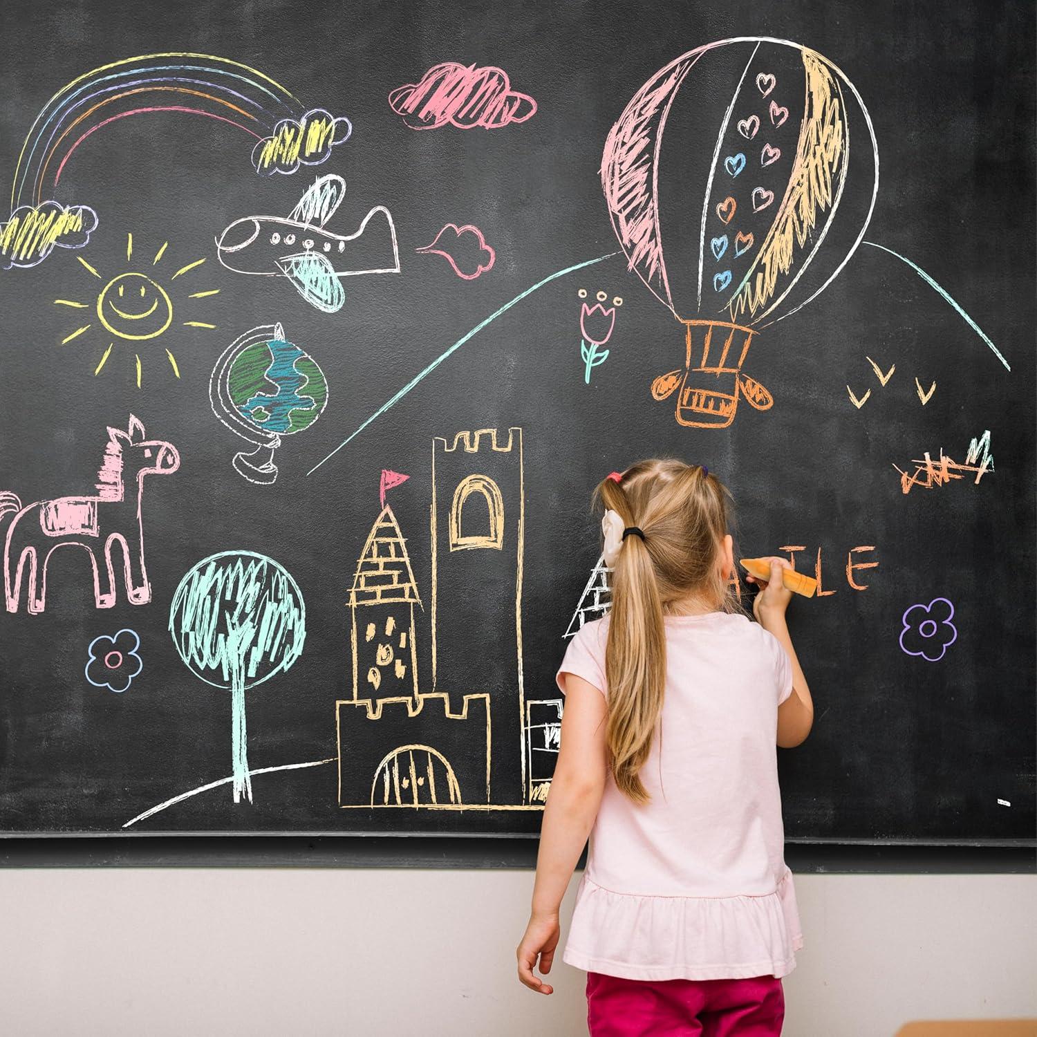 Conjunto de Tizas Jumbo Lavables JOYIN 48 Piezas 12 Colores