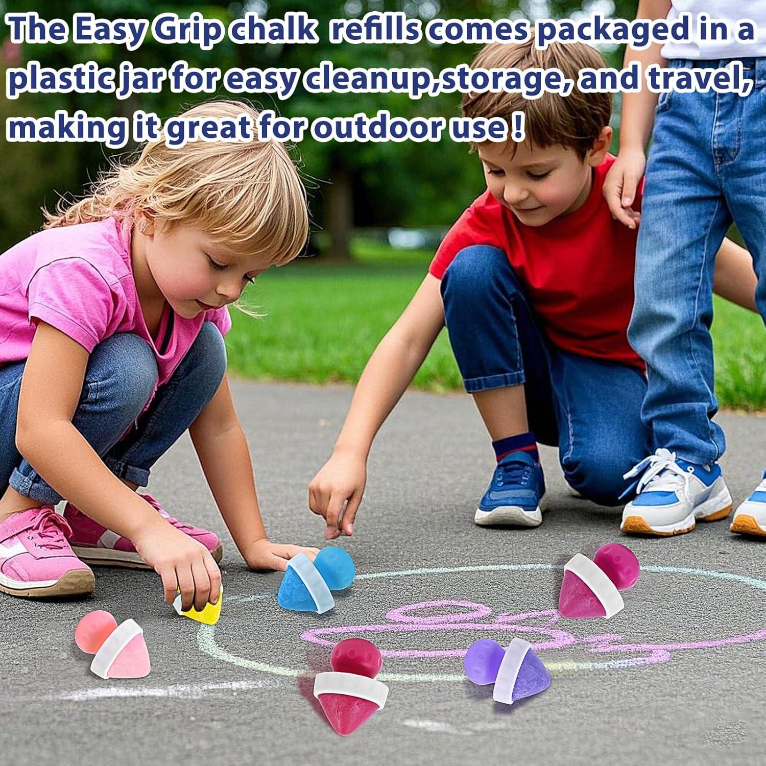 12 Recargas de Tiza Jeyeou Colorido para Niños Lavable