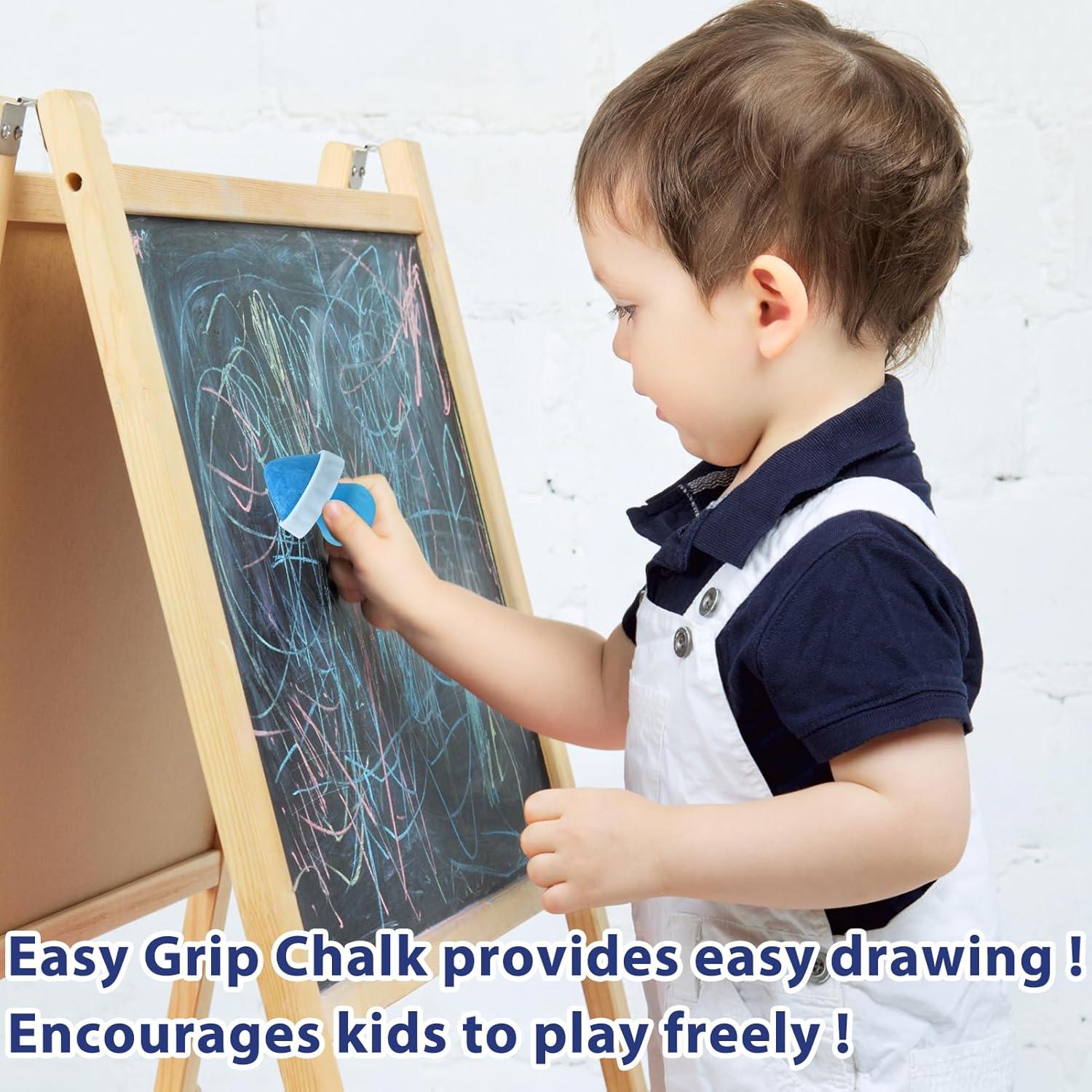 12 Recargas de Tiza Jeyeou Colorido para Niños Lavable