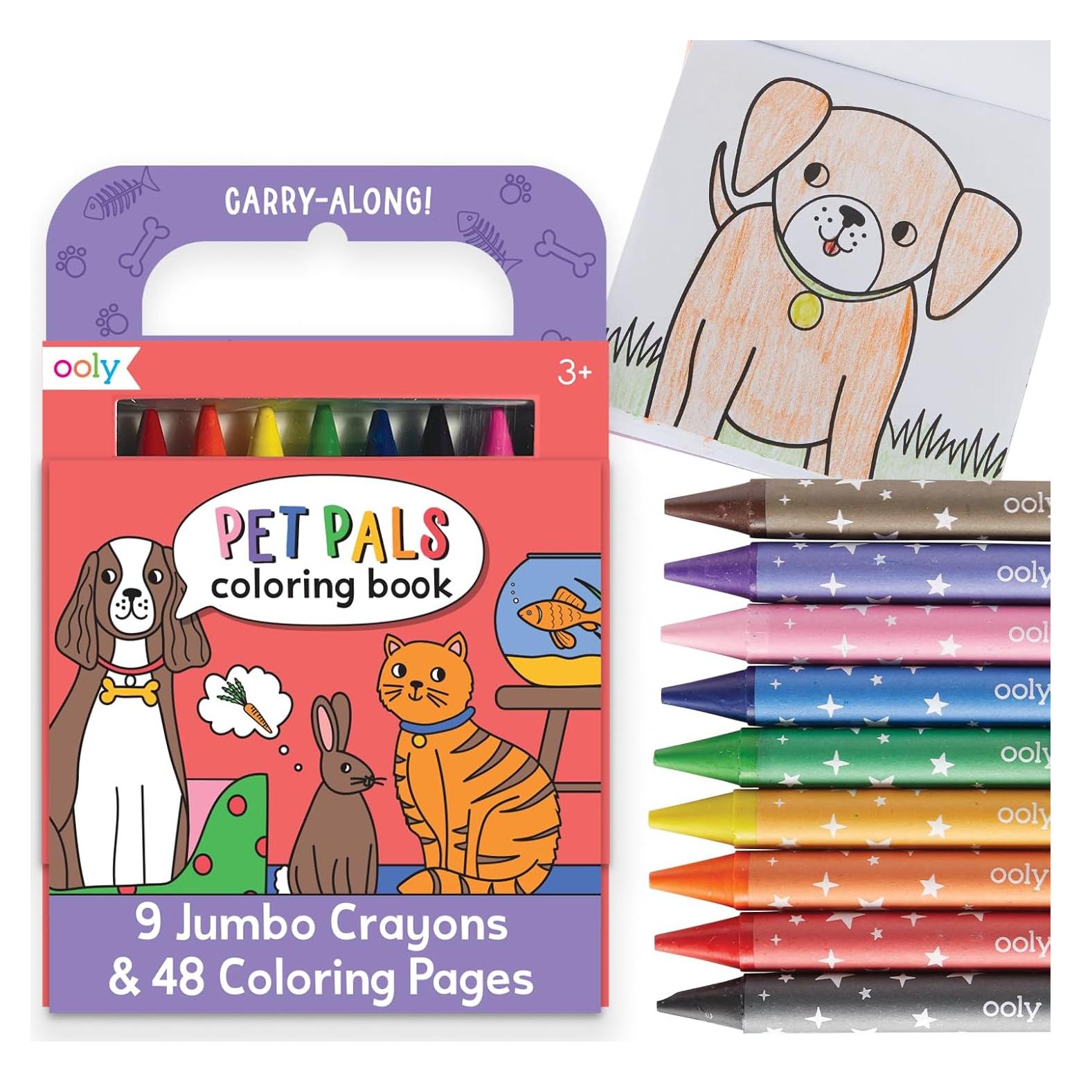 Kit de Arte de Viaje Ooly 9 Crayones Jumbo 48 Páginas