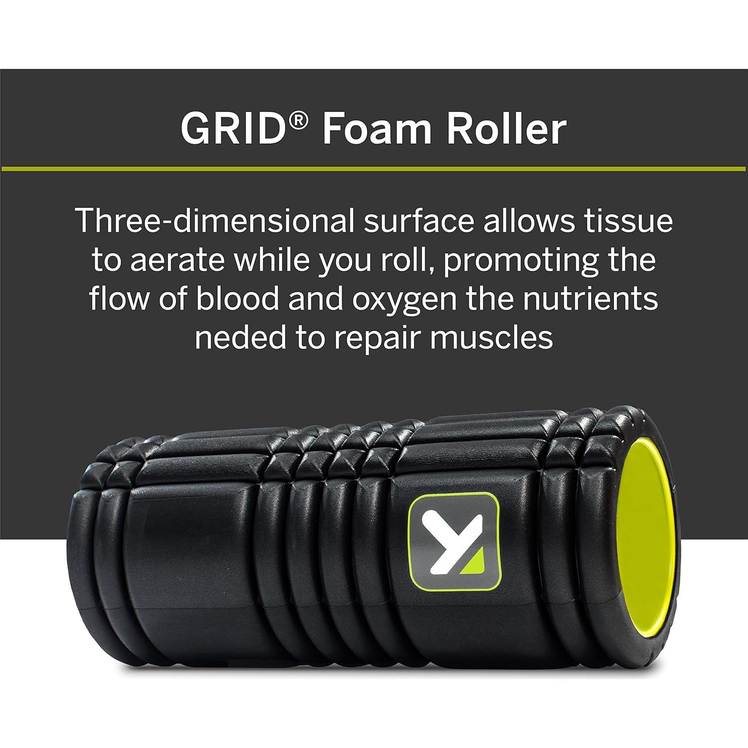 Rodillo de Masaje de Espuma TriggerPoint Grid 1.0 33 cm Negro