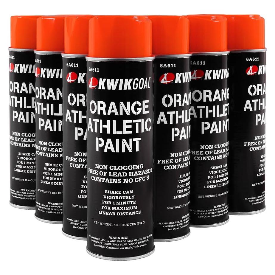 Pintura Atlética Kwik Goal Naranja 12 Latas 510 ml