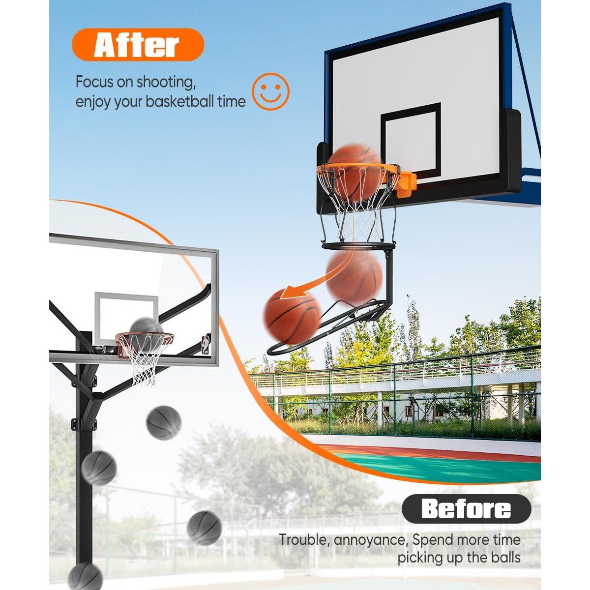 Devolvedor de Balón mocomax 180° para Aro 45.72 cm Negro