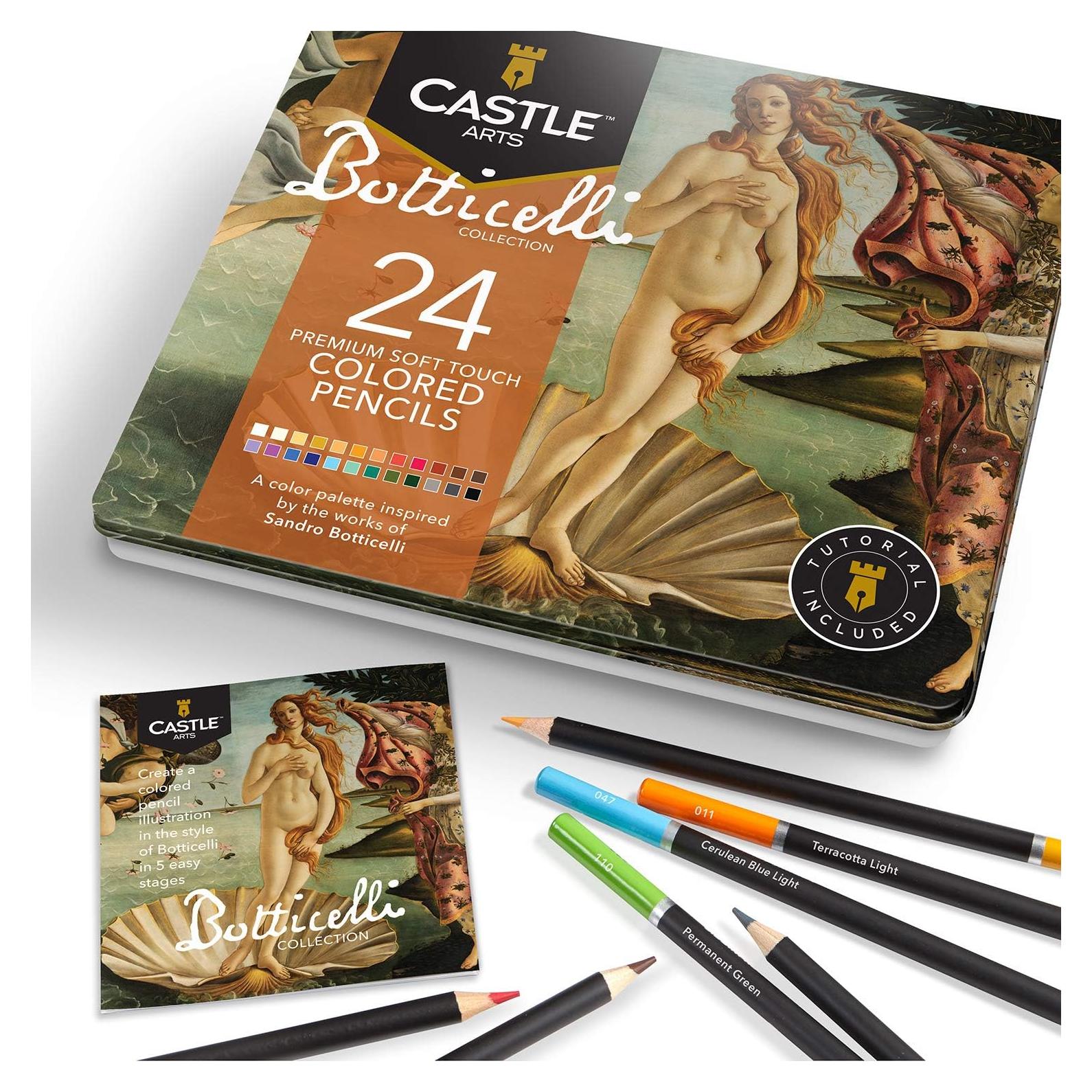 Conjunto de 24 lápices de colores Castle Arts Botticelli