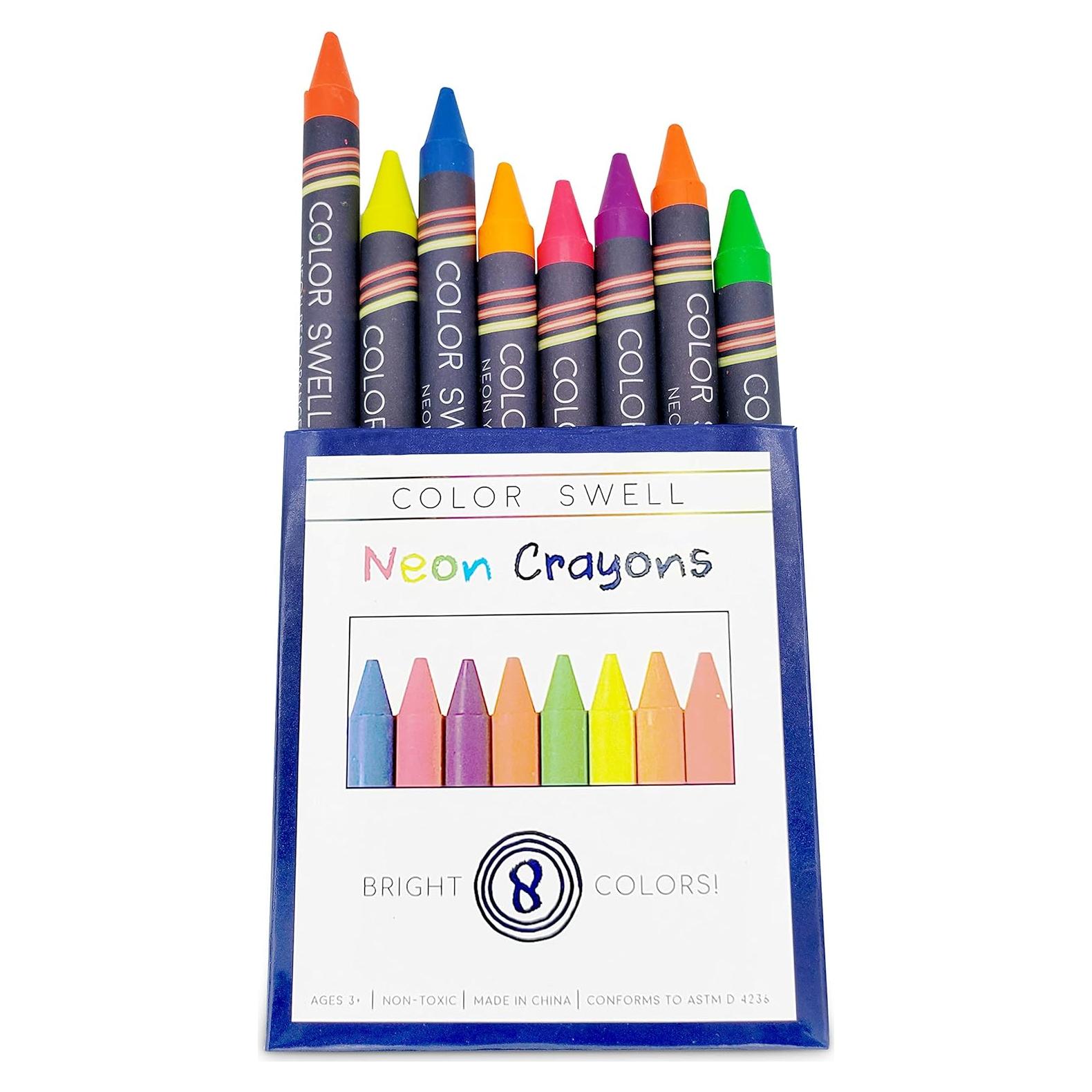 Crayones Neón Color Swell - 8 Colores Brillantes