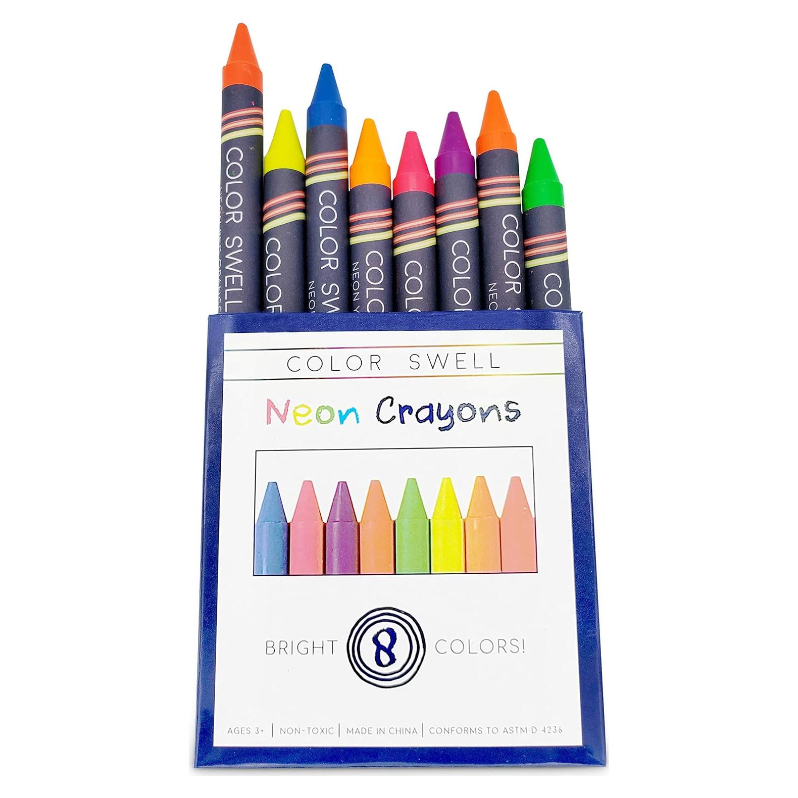 Crayones Neón Color Swell - 8 Colores Brillantes