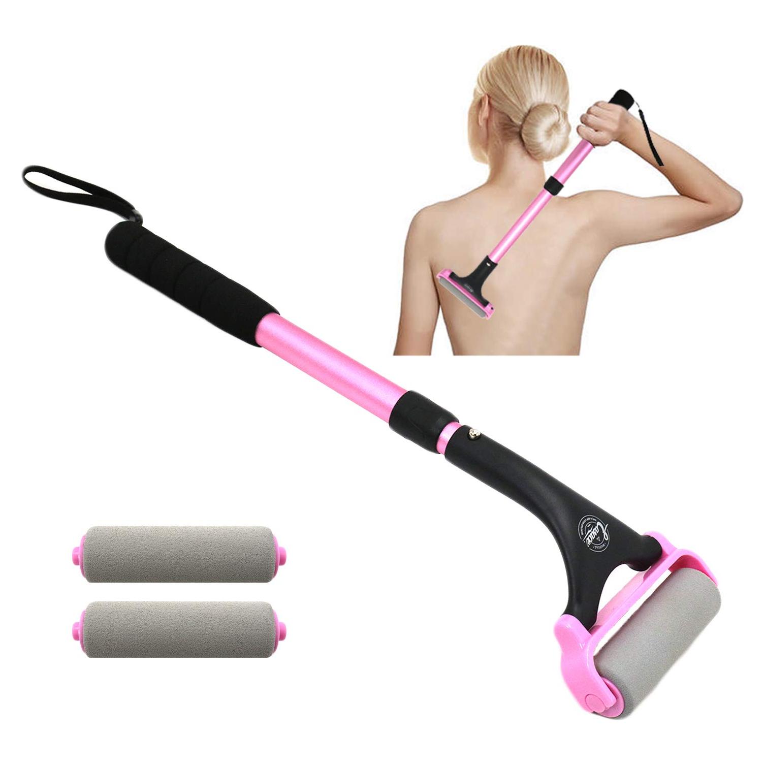 Aplicador de Loción EASACE Telescópico Rosa 54.61 cm con Rodillos