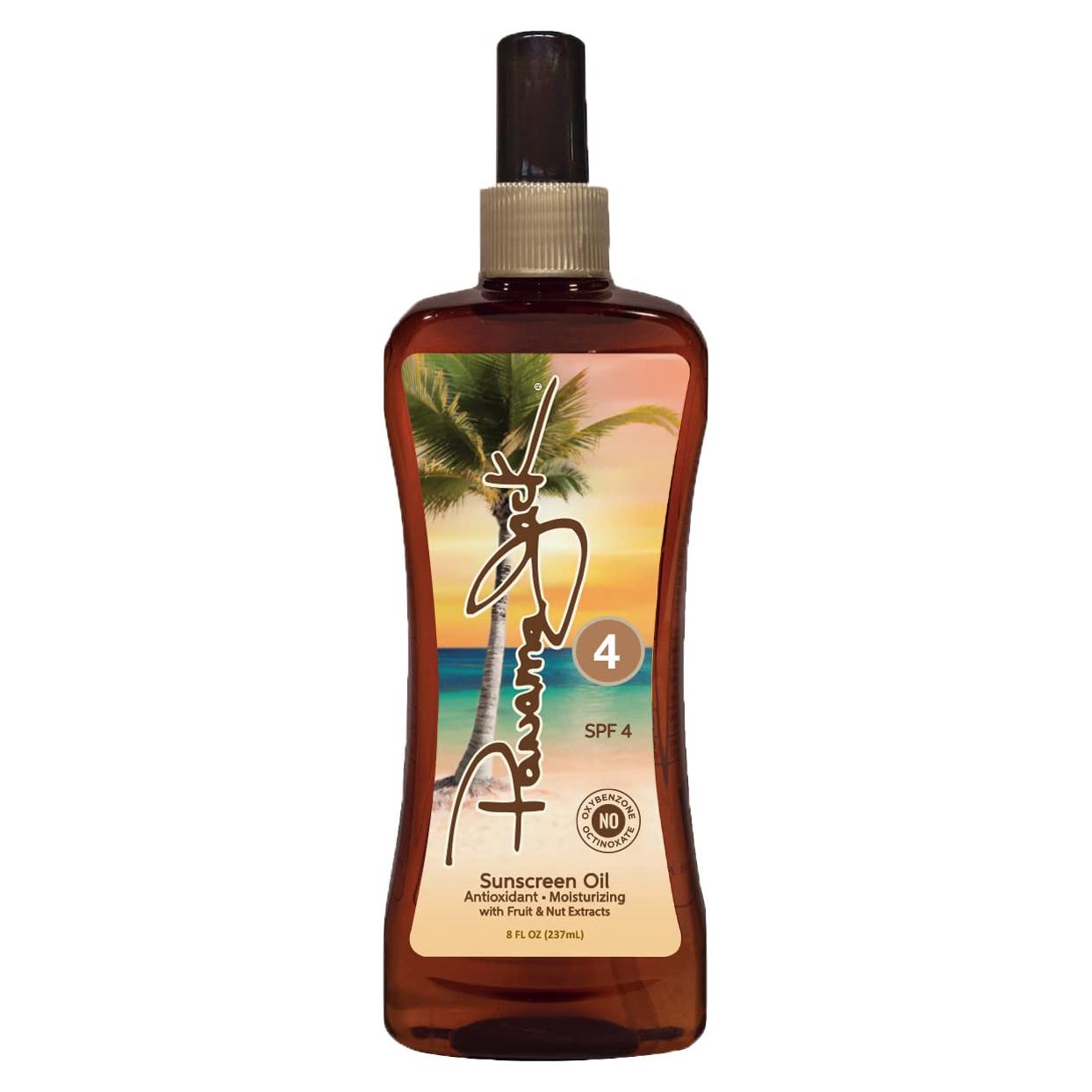 Aceite bronceador Panama Jack SPF 4 - 236.6 ml, libre de PABA