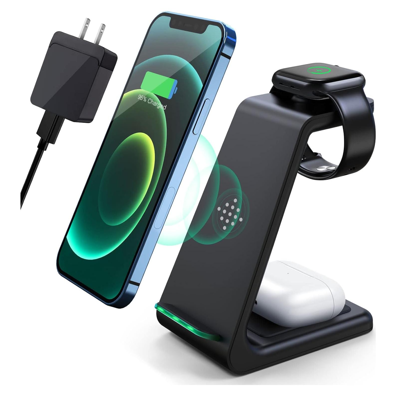 Estación de Carga Inalámbrica 3 en 1 CYSPO Negro