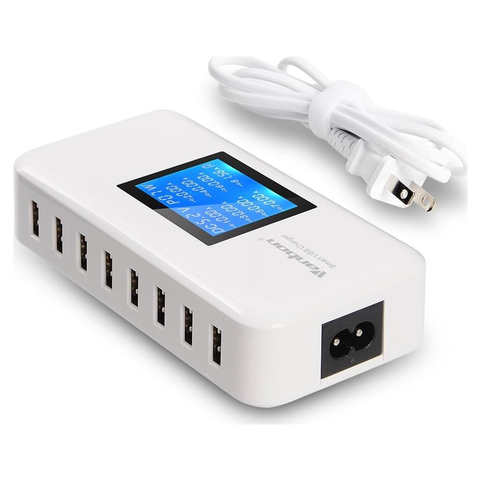 Estación de Carga USB 60W 8 Puertos BOSHENGGAO Blanca