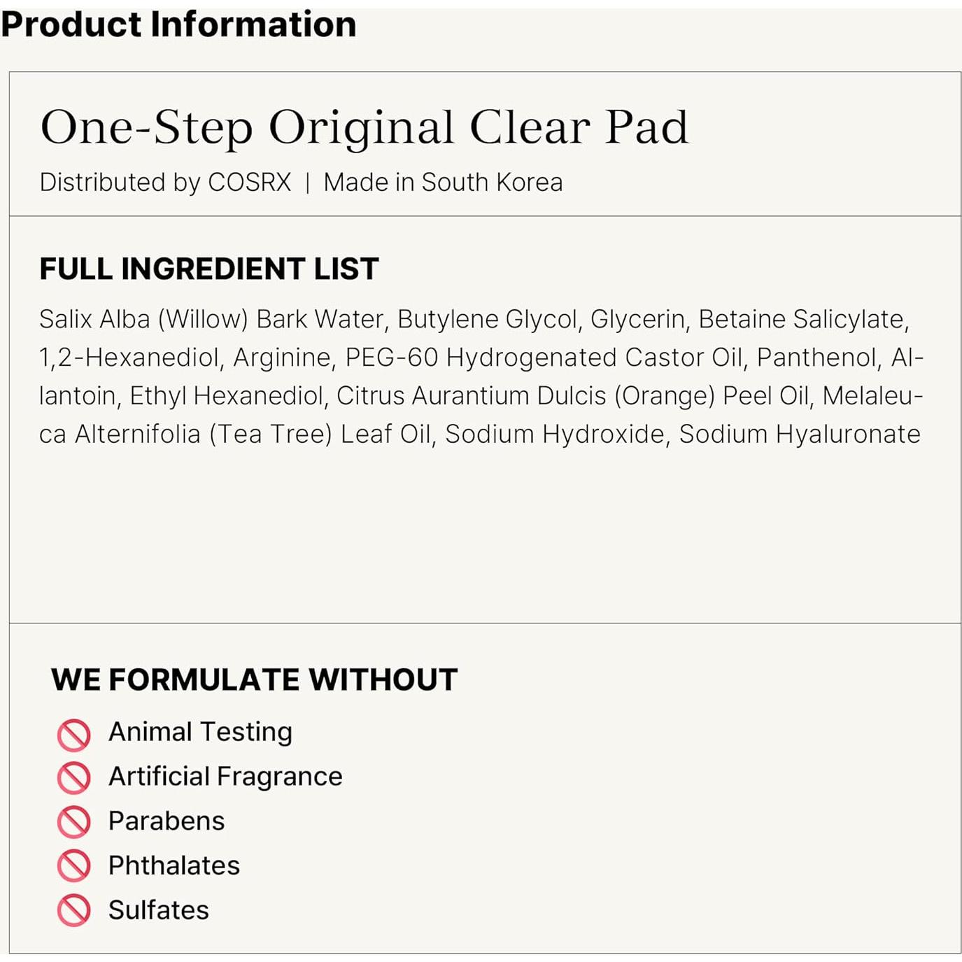 COSRX Almohadillas Exfoliantes BHA 70 Hojas - Cuidado Piel Coreano