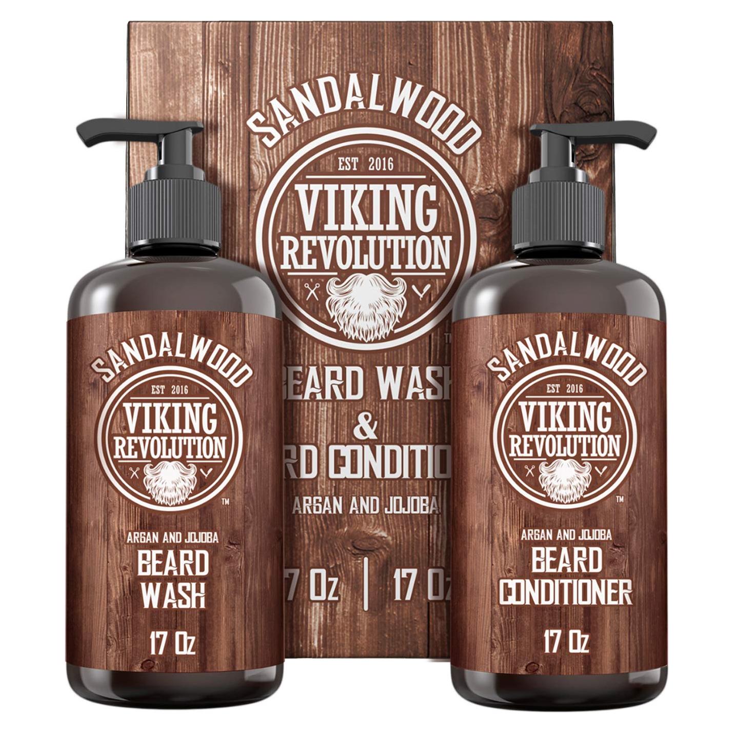 Juego de Champú y Acondicionador para Barba Viking Revolution 500ml