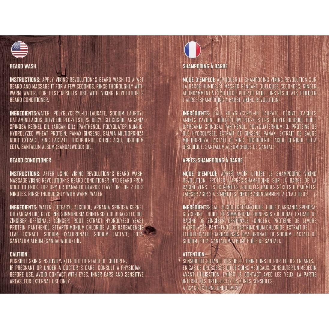 Juego de Champú y Acondicionador para Barba Viking Revolution 500ml