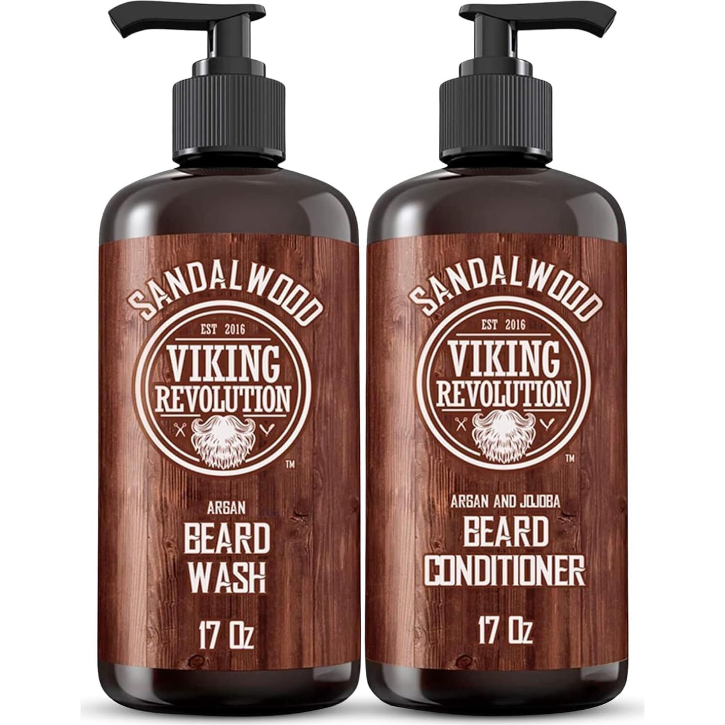 Juego de Champú y Acondicionador para Barba Viking Revolution 500ml