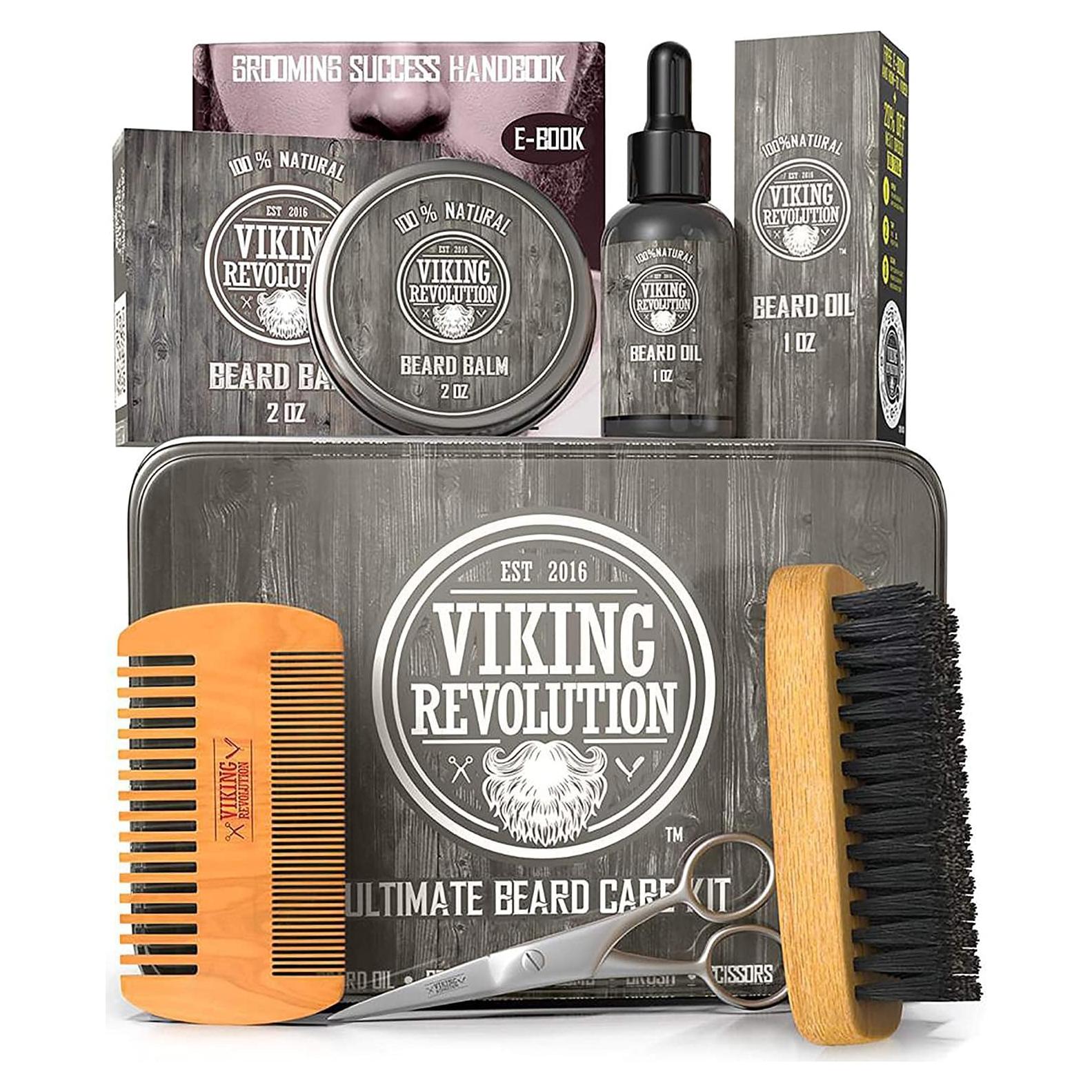 Kit de Cuidado de Barba Viking Revolution - 6 Piezas