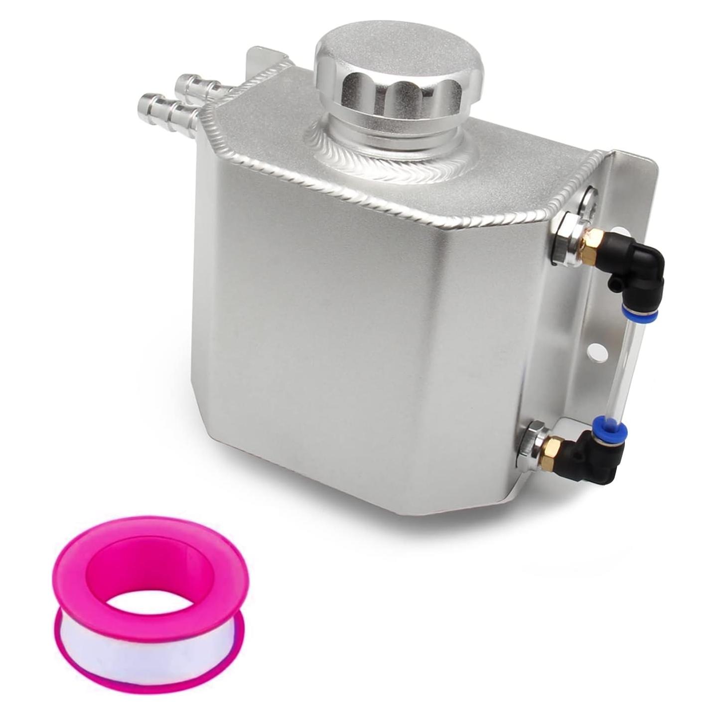 Tanque de Expansión de Refrigerante YIUIY 1L Aluminio Plateado