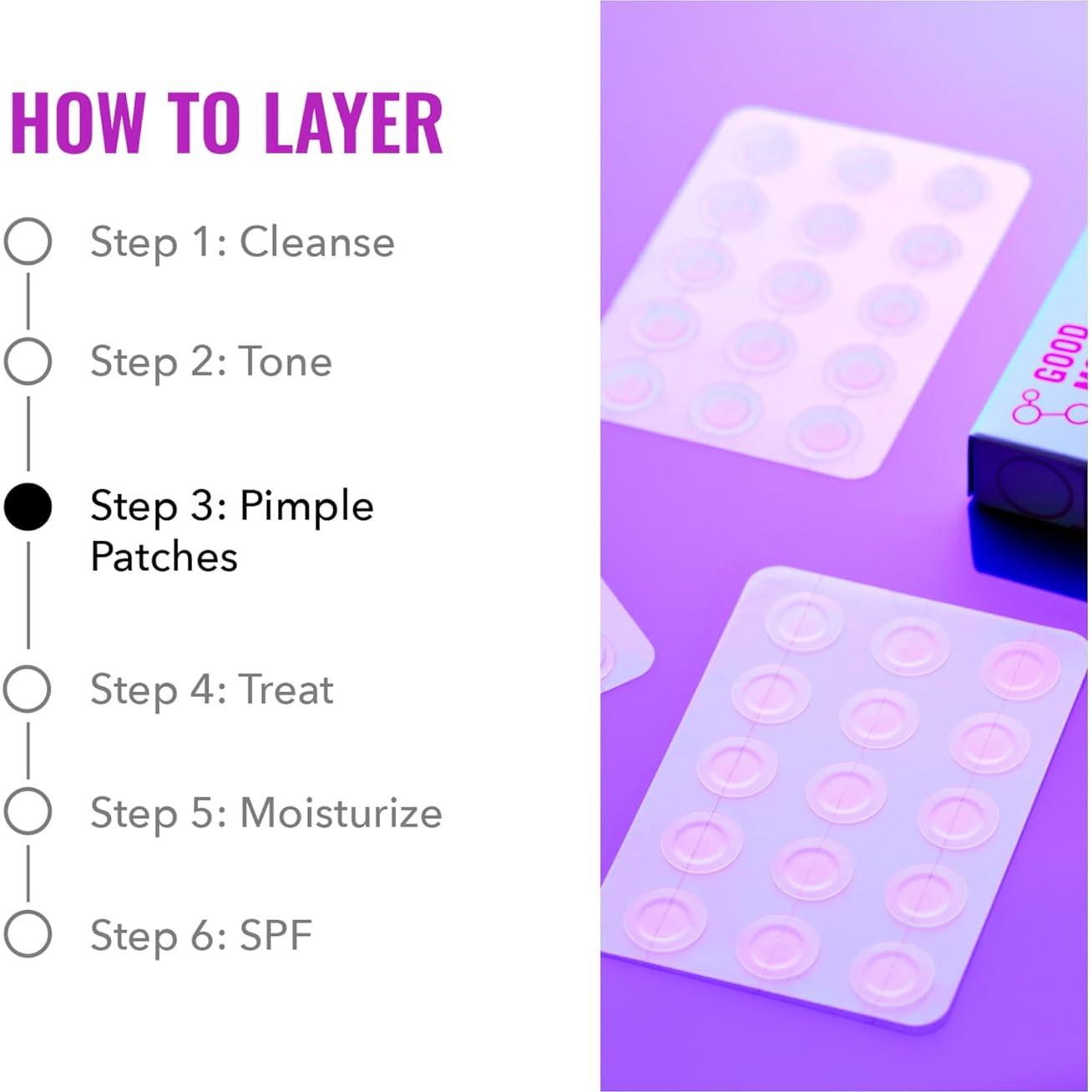 Parches Hidrocoloides Good Molecules para Acné - 60 Parches