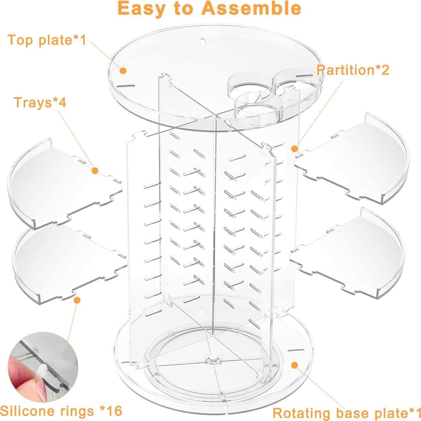 Organizador de Maquillaje Giratorio Jiavarry 8 Capas Ajustables