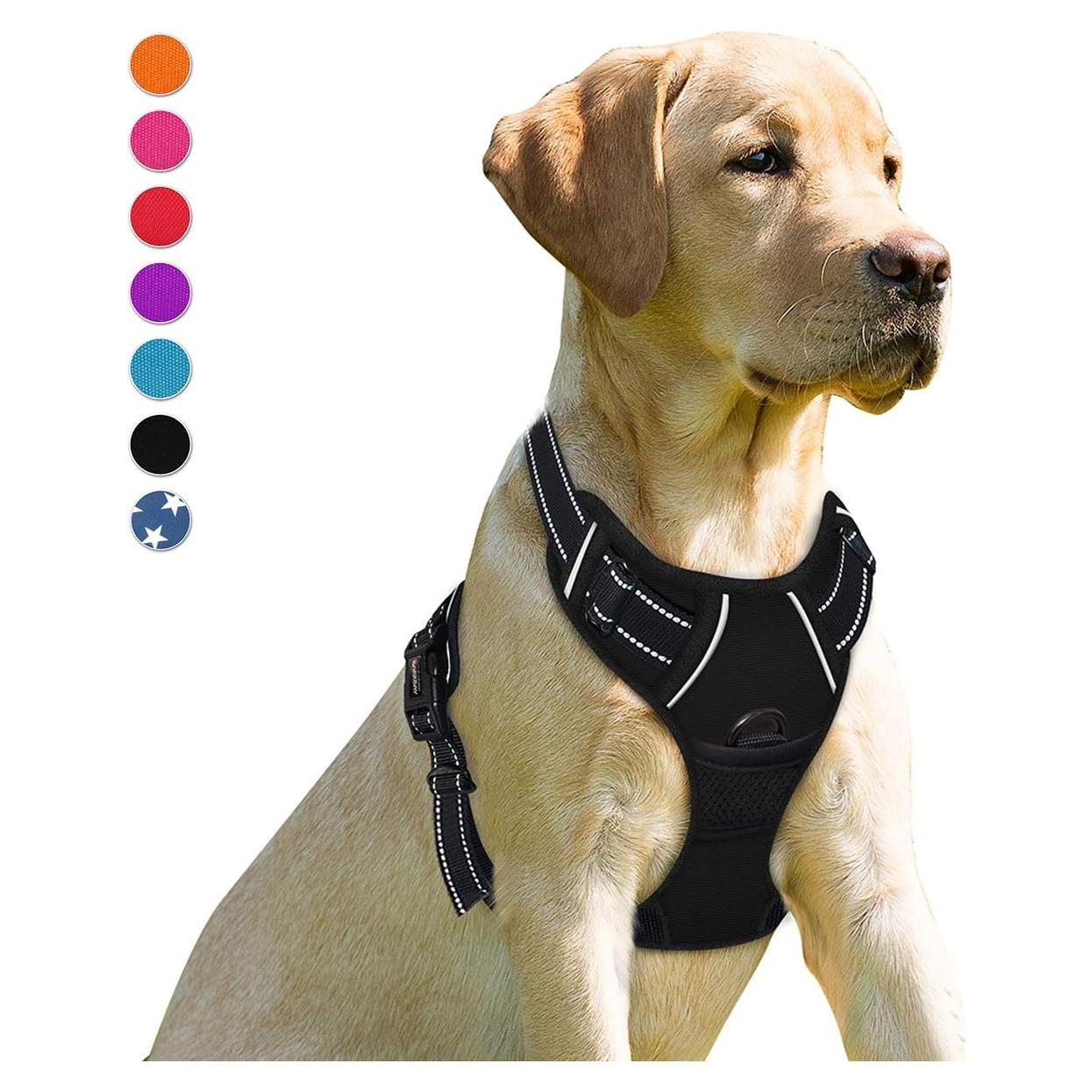 Arnés para Perros BARKBAY Mediano Negro Reflectante