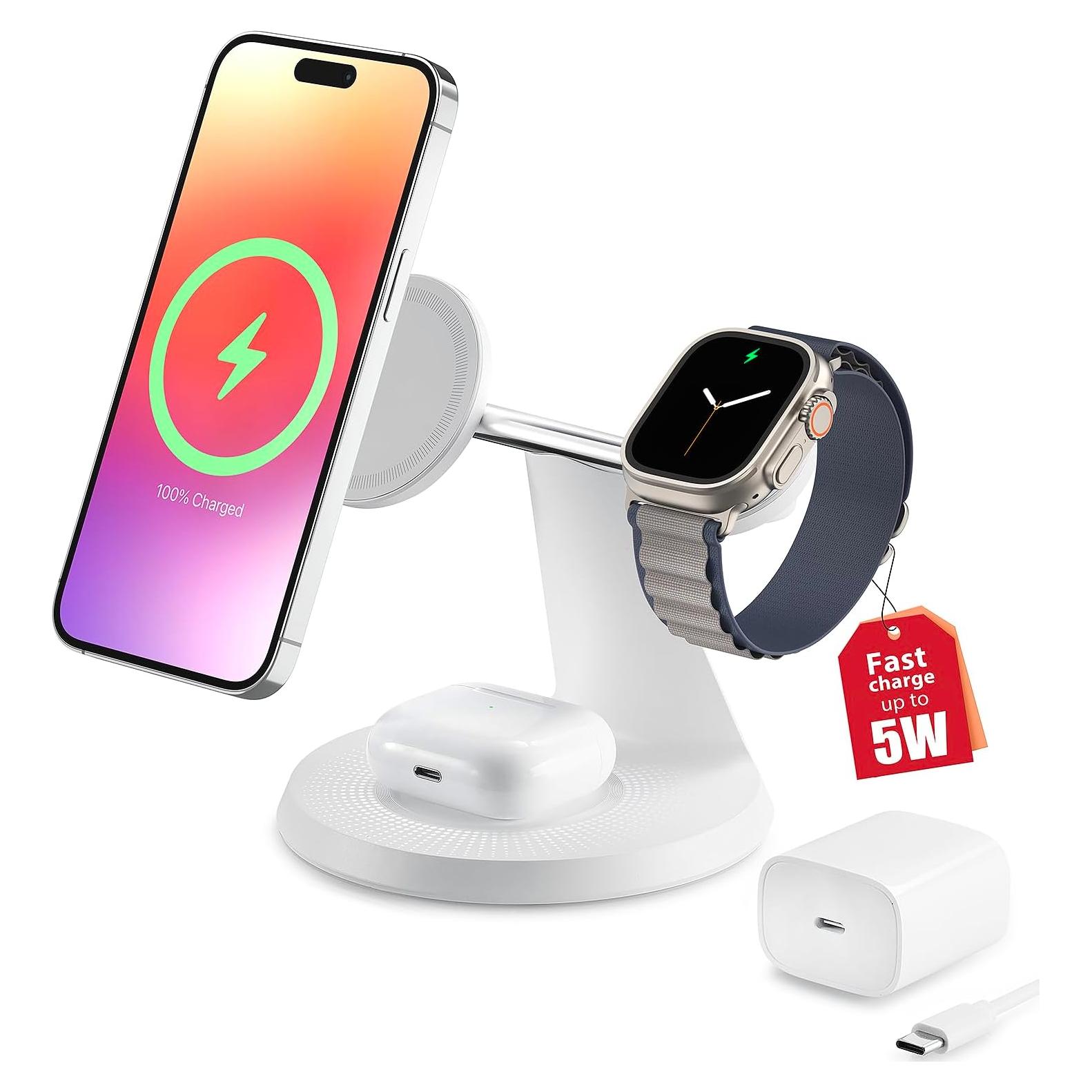 Cargador Inalámbrico 3 en 1 Zechin BALANCE para Apple