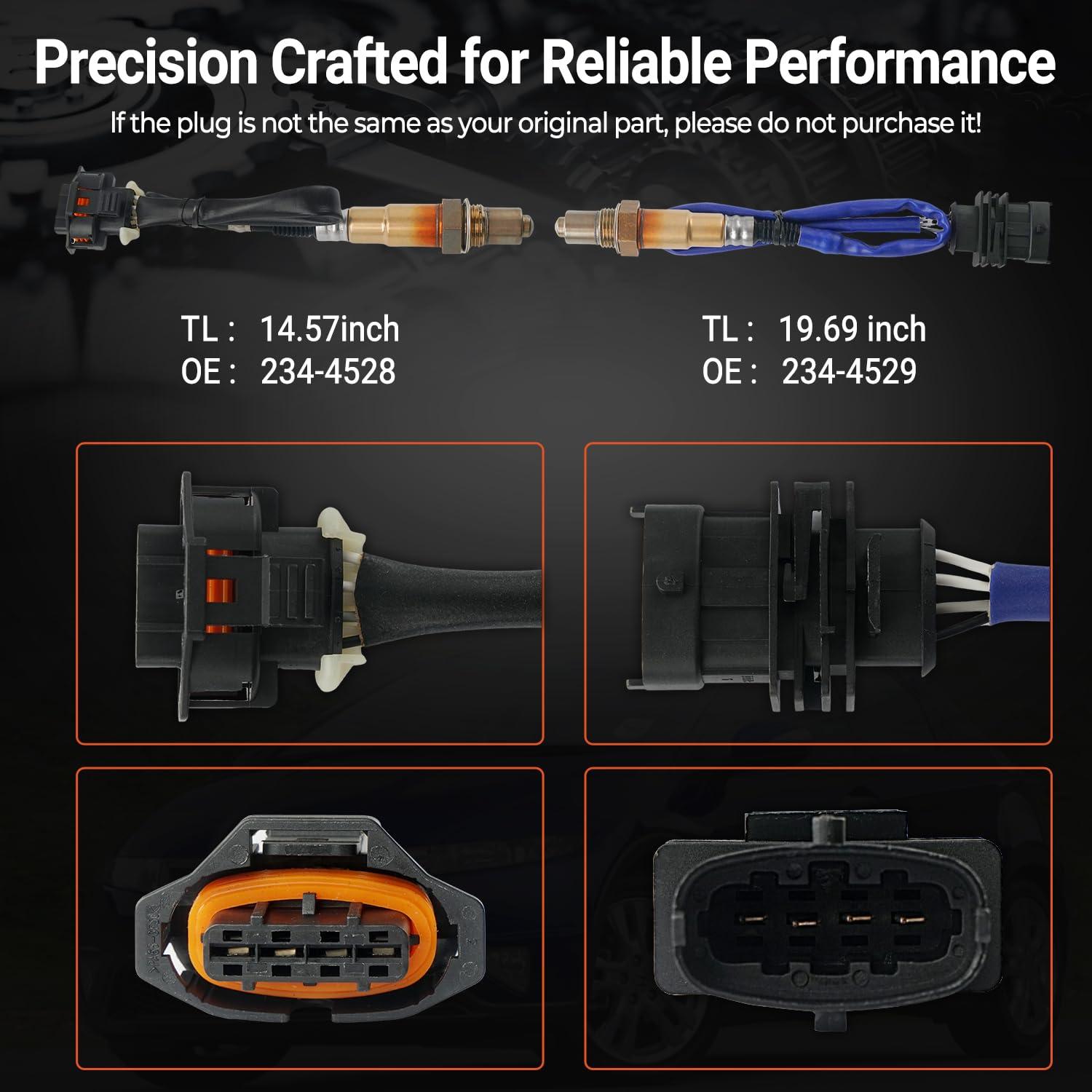 Sensor de Oxígeno BELKEBIR 234-4528 234-4529 para Chevy 1.4L