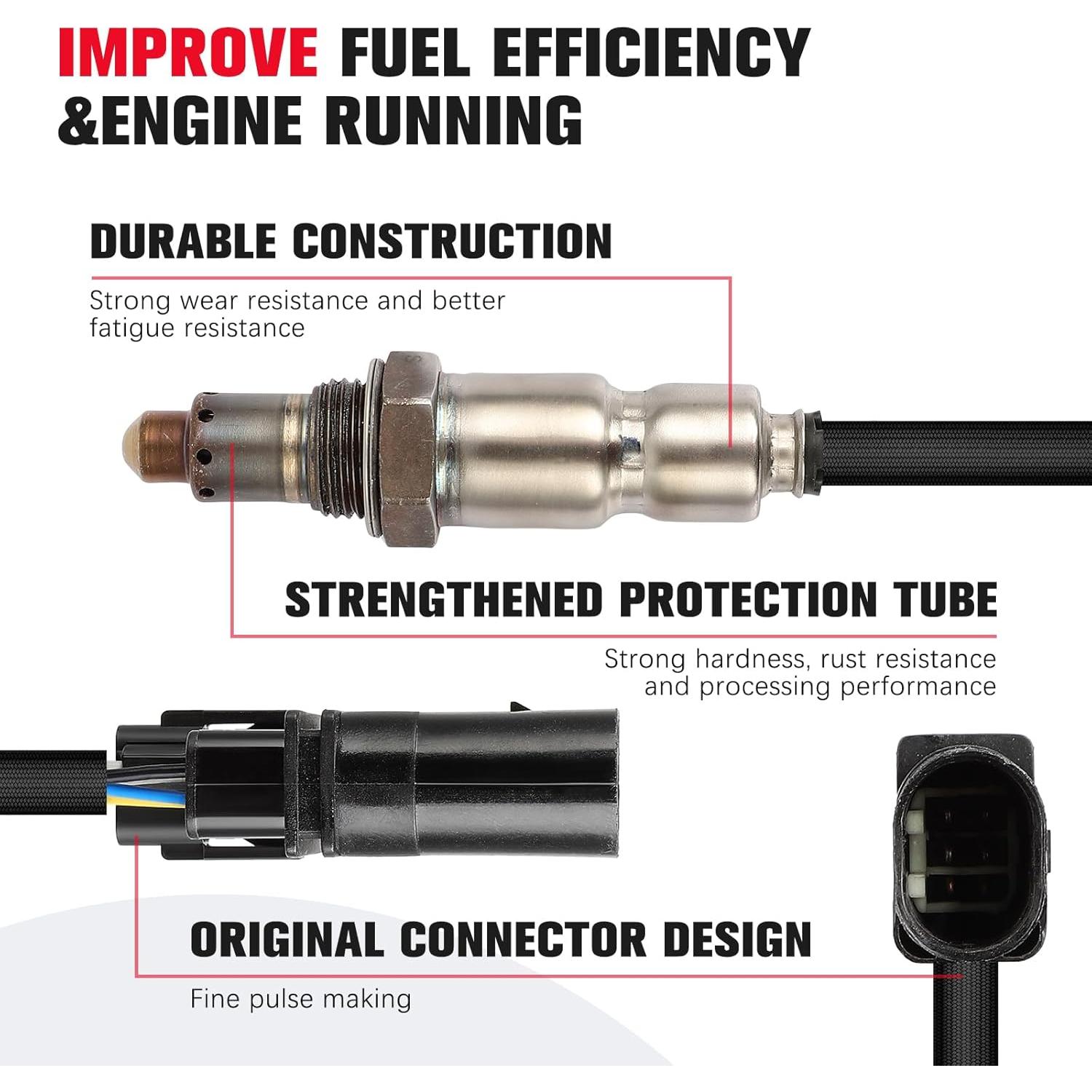 Sensor de Oxígeno O2 QIJIAUTO Compatible Audi, Hyundai, Kia