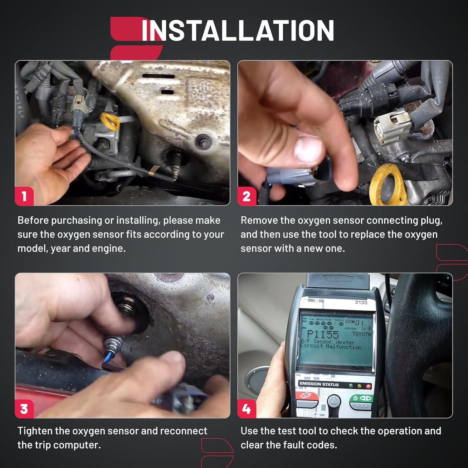 Sensor de Oxígeno BDFHYK Compatible Ford F150 E150 4PCS