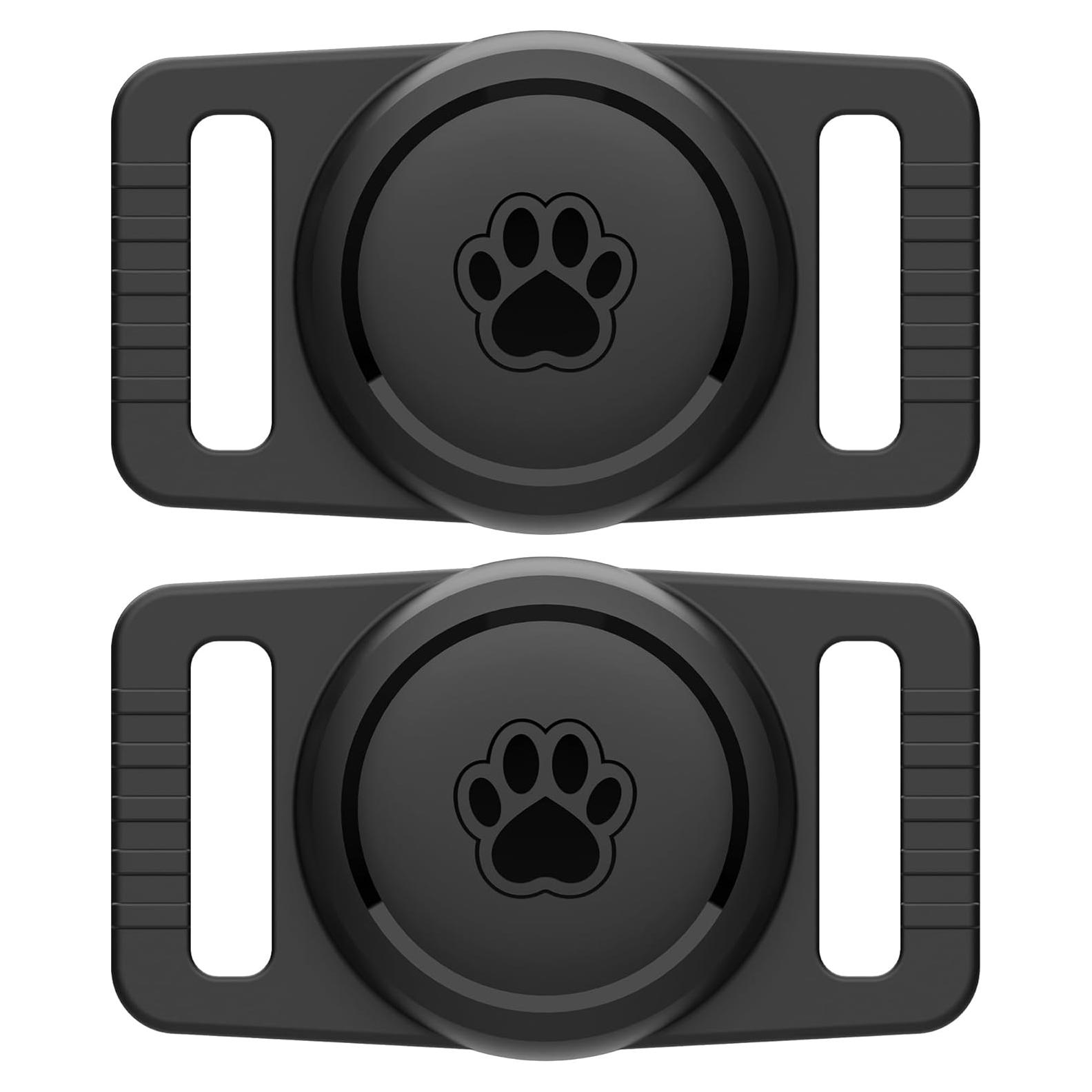 Soporte para Collar de Perro GOCII AirTag Silicona Negro