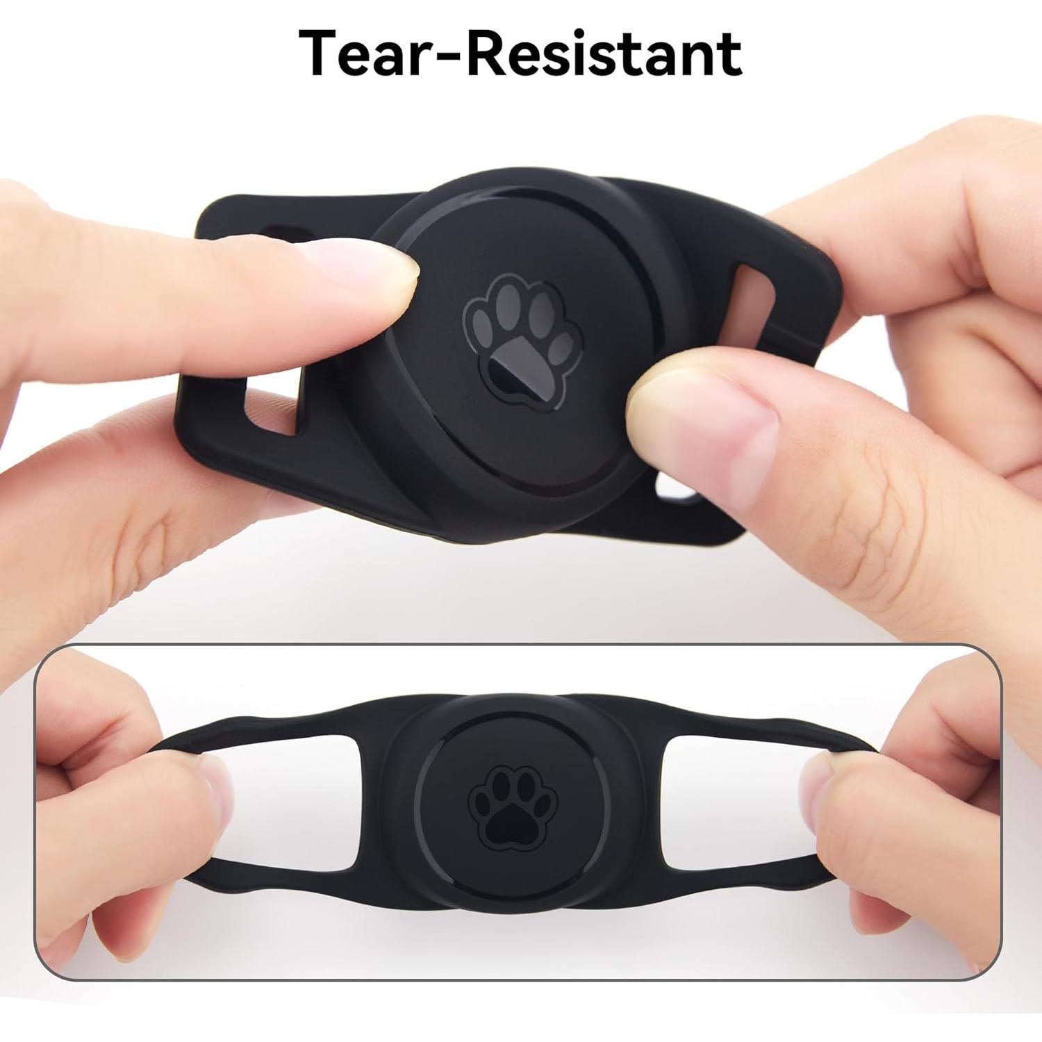 Soporte para Collar de Perro GOCII AirTag Silicona Negro