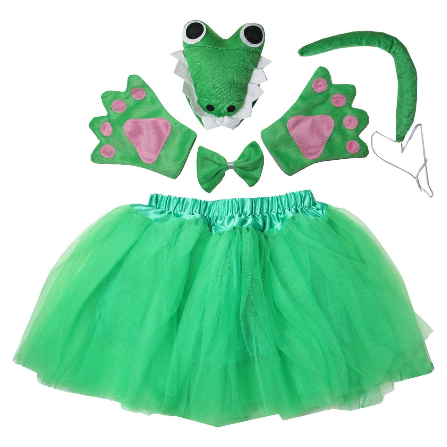 Disfraz de Cocodrilo Verde Kirei Sui para Niños 3-8 Años