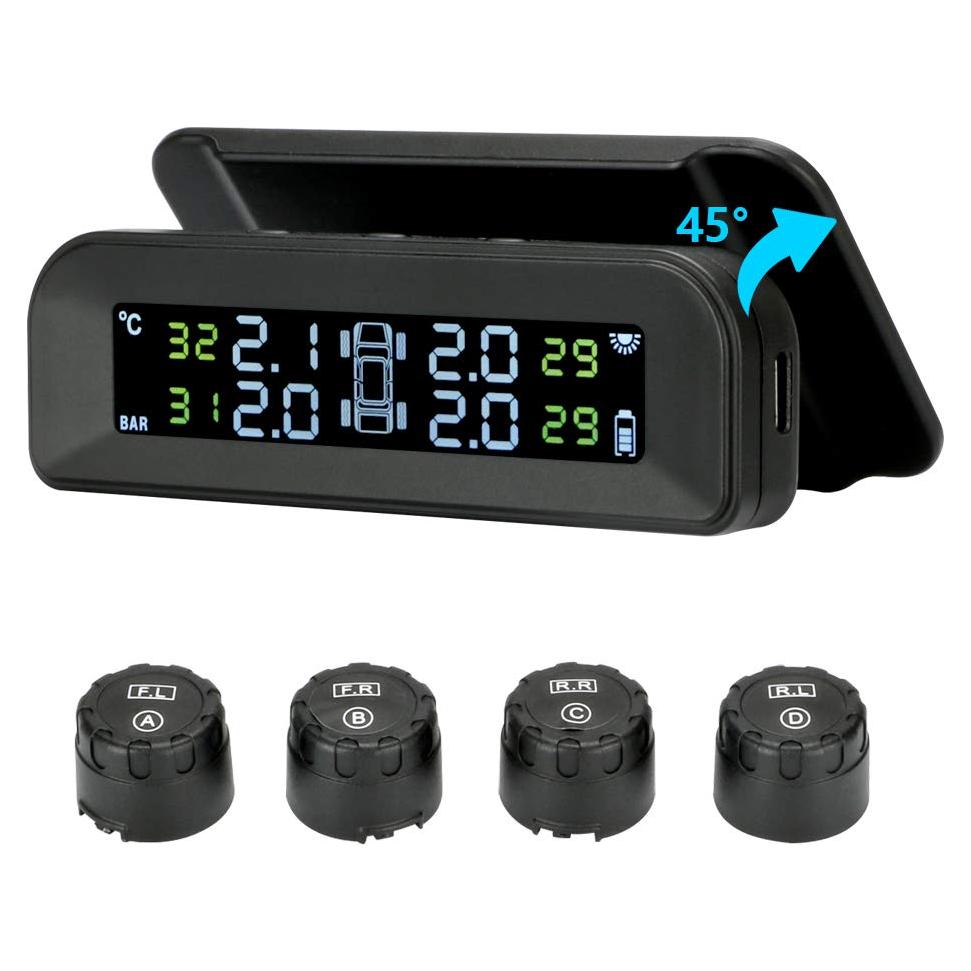 Sistema TPMS Inalámbrico Solar Jansite 588 con 4 Sensores