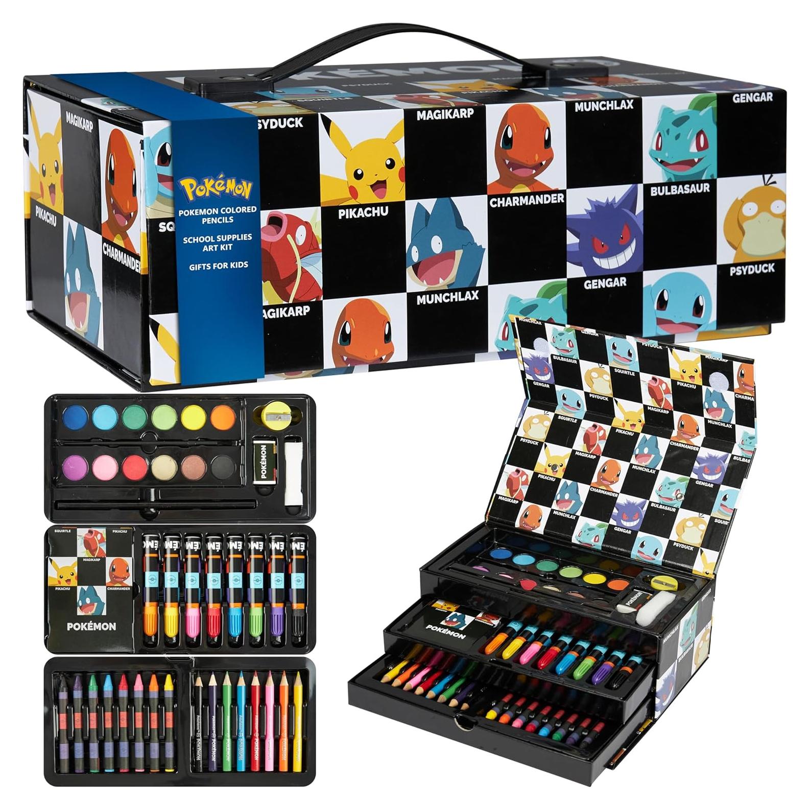 Juego de Arte Pokemon - Estuche con Lápices y Acuarelas