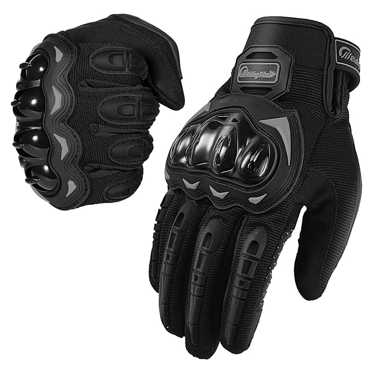 Guantes de Motocicleta BIHAIZG Táctiles para Adultos - Negro