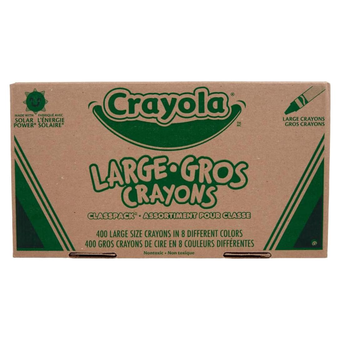 Paquete de Crayones Grandes Crayola 400ct 8 Colores para Niños