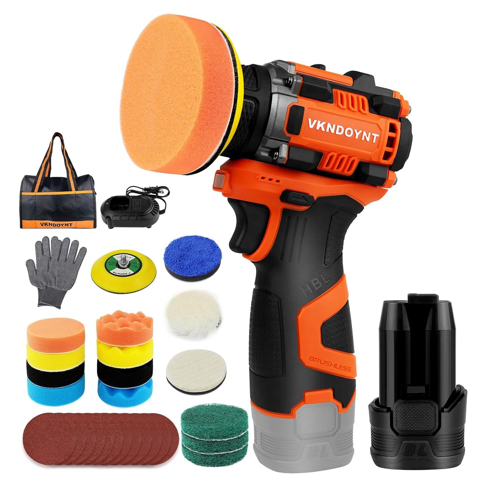 Pulidora Inalámbrica Sin Escobillas Vkndoynt 3" 2 Velocidades