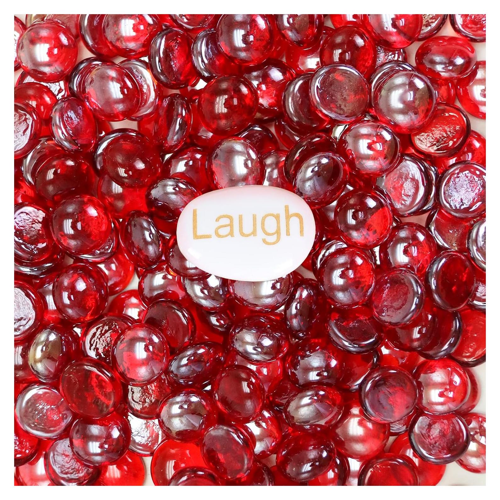 Perlas de Vidrio Rojo Ausluru 2,27 kg para Decoración