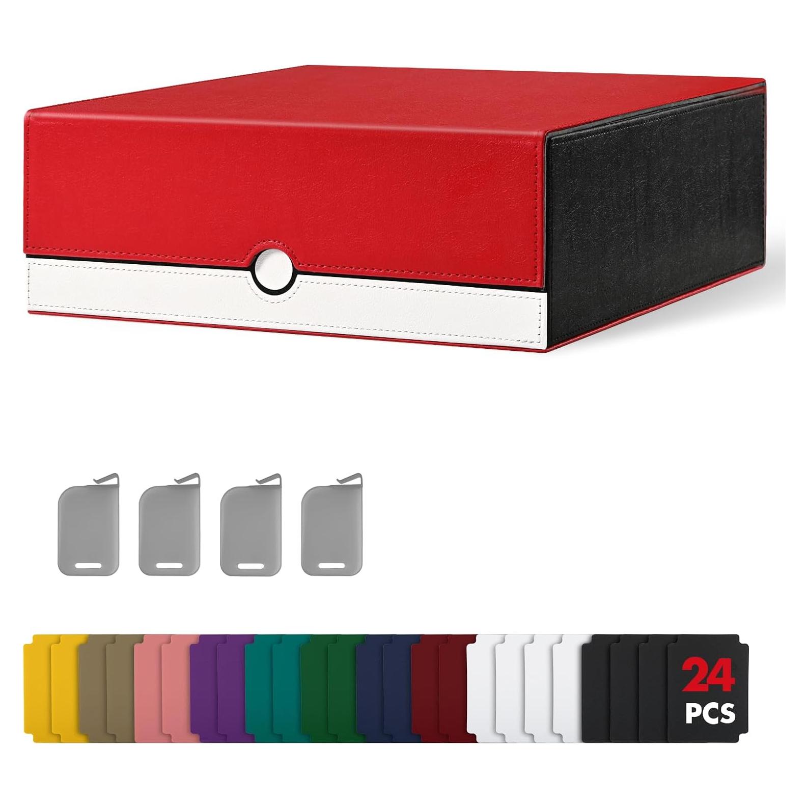 Caja de Almacenamiento de Cartas UAONO 2400+ Rojo y Blanco