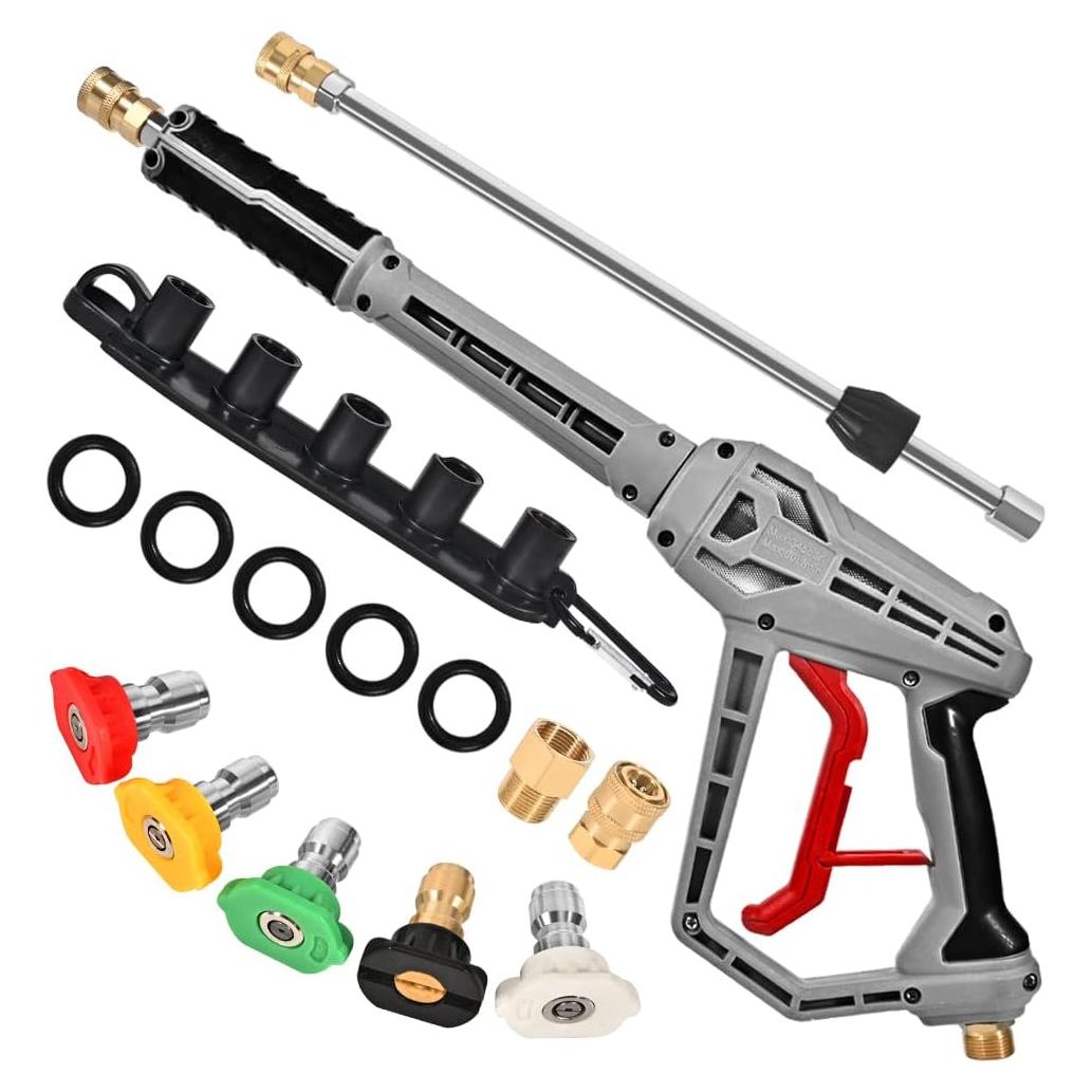 Pistola de Lavado a Presión WXMECH 5000 PSI 99 cm con 5 Boquillas