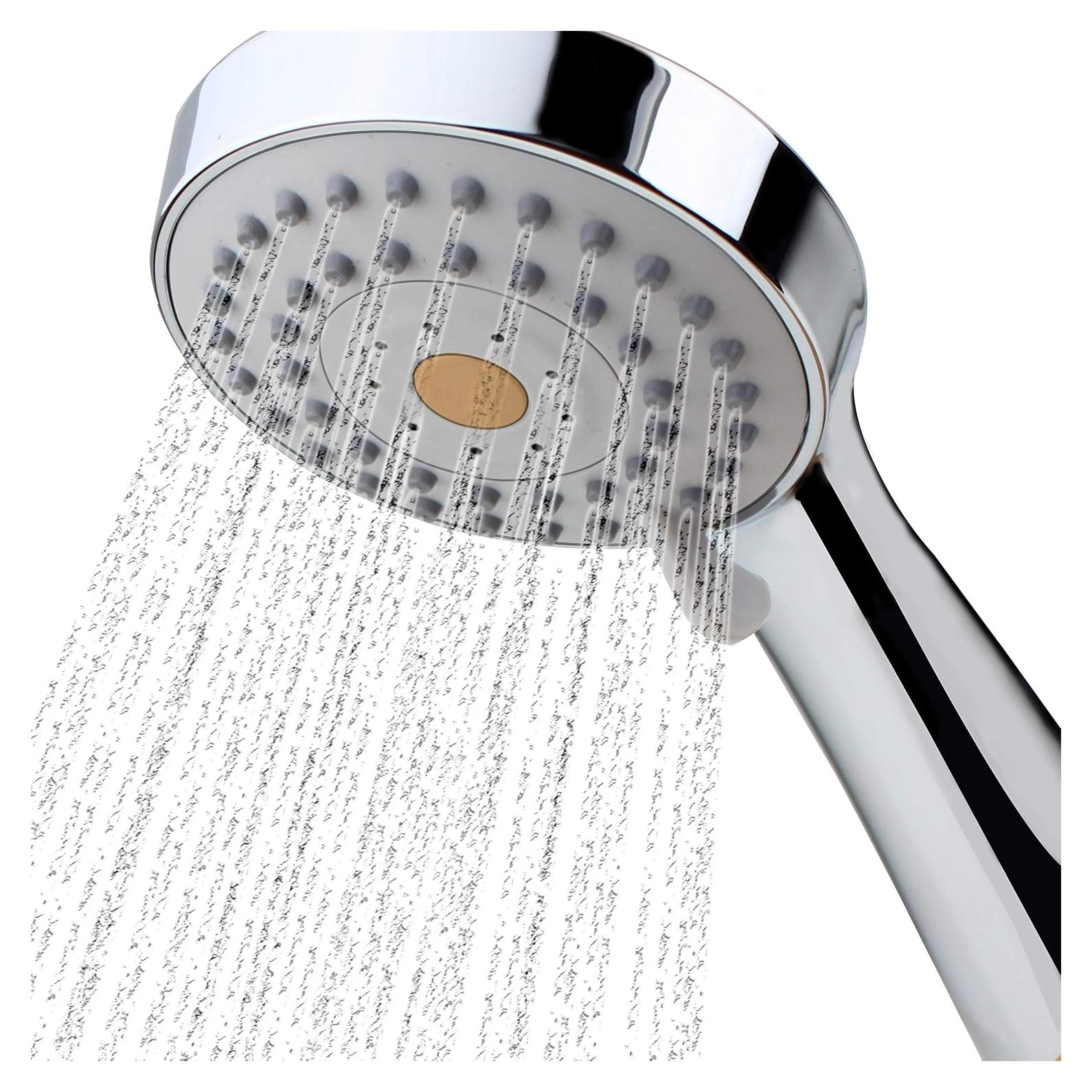 Cabezal de Ducha de Mano HO2ME Alta Presión Cromado 3 Funciones