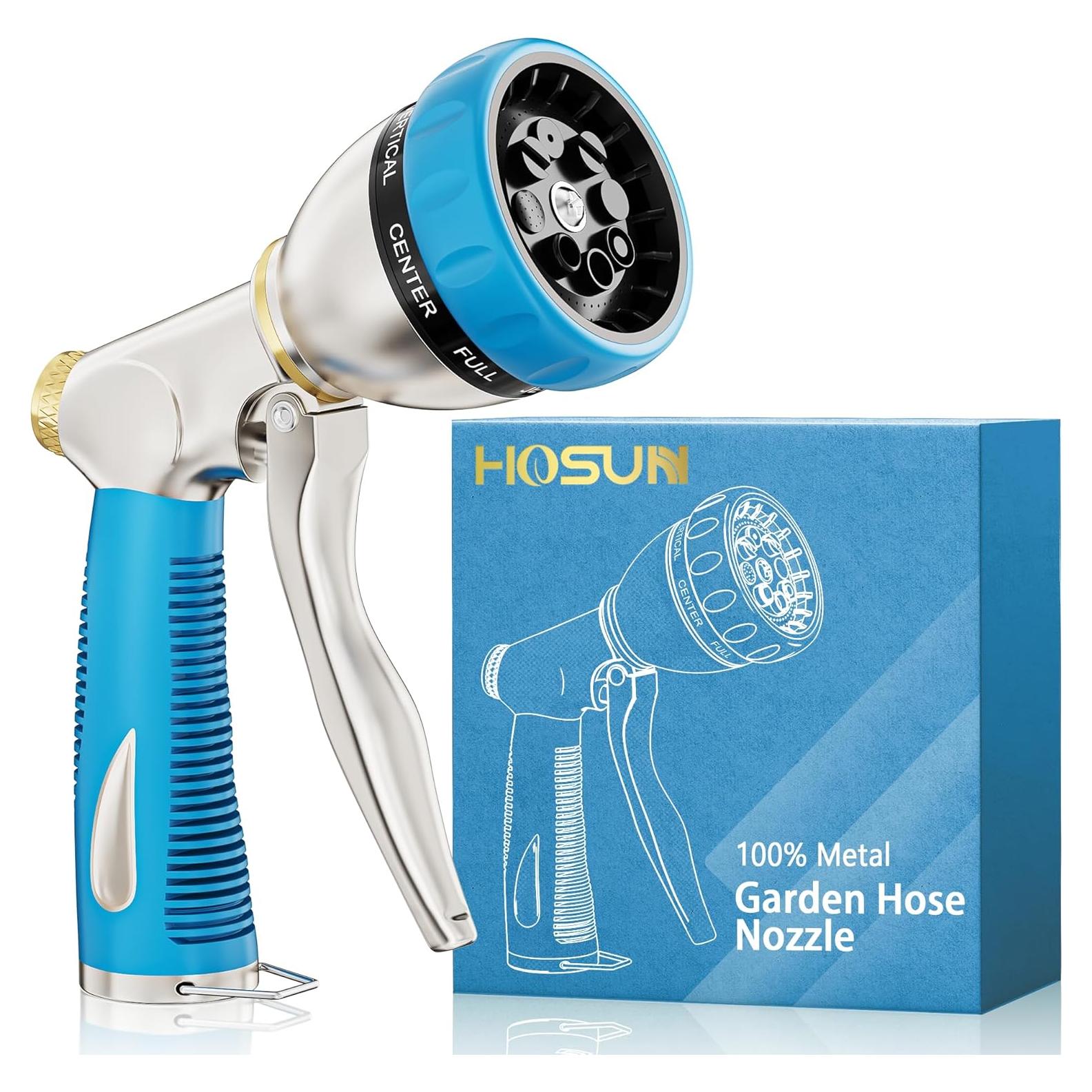 Boquilla de Manguera HOSUN Metal 8 Patrones Riego Jardín